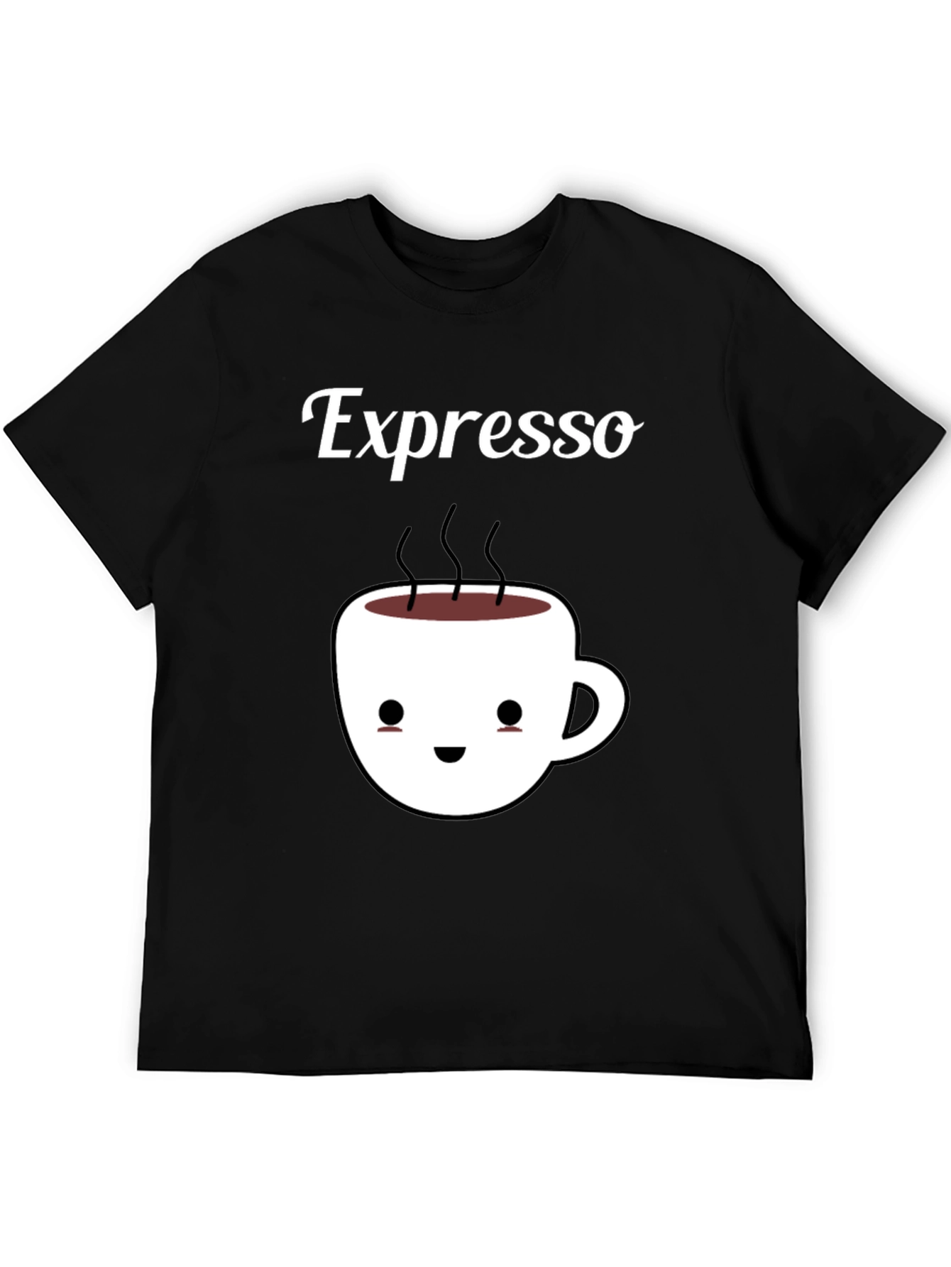 Black Espresso Kawaii Cup Black T-Shirt view 5