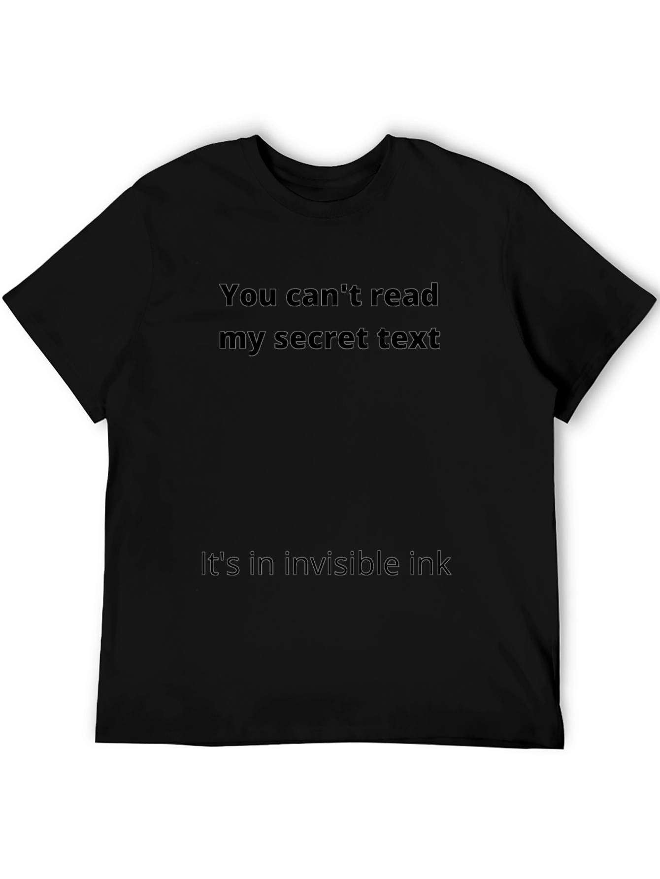 Black Invisible Ink Secret T-Shirt view 5