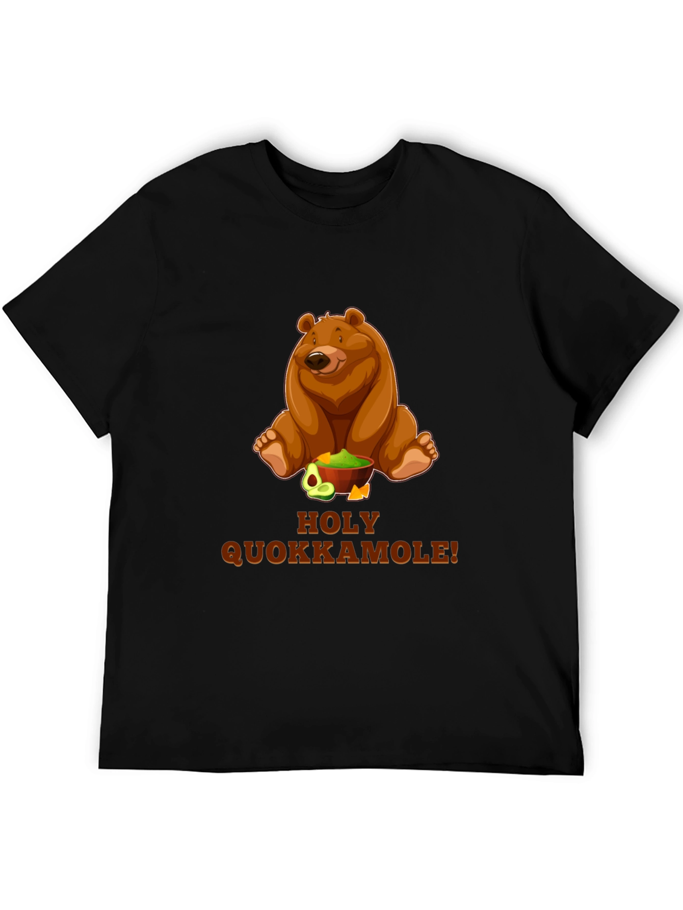 Black Holy Quokkamole T-Shirt - Funny Bear & Guacamole Tee view 5