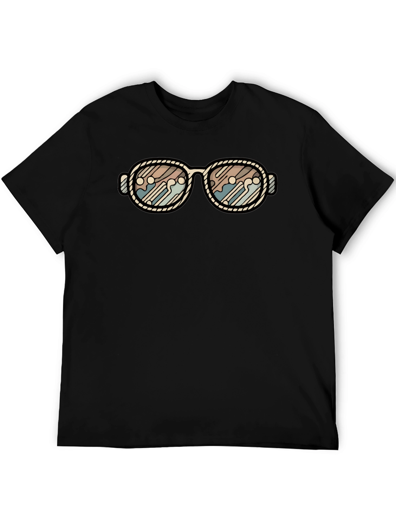 Black Retro Sunglasses Graphic T-Shirt - Cool Stylish Tee view 5