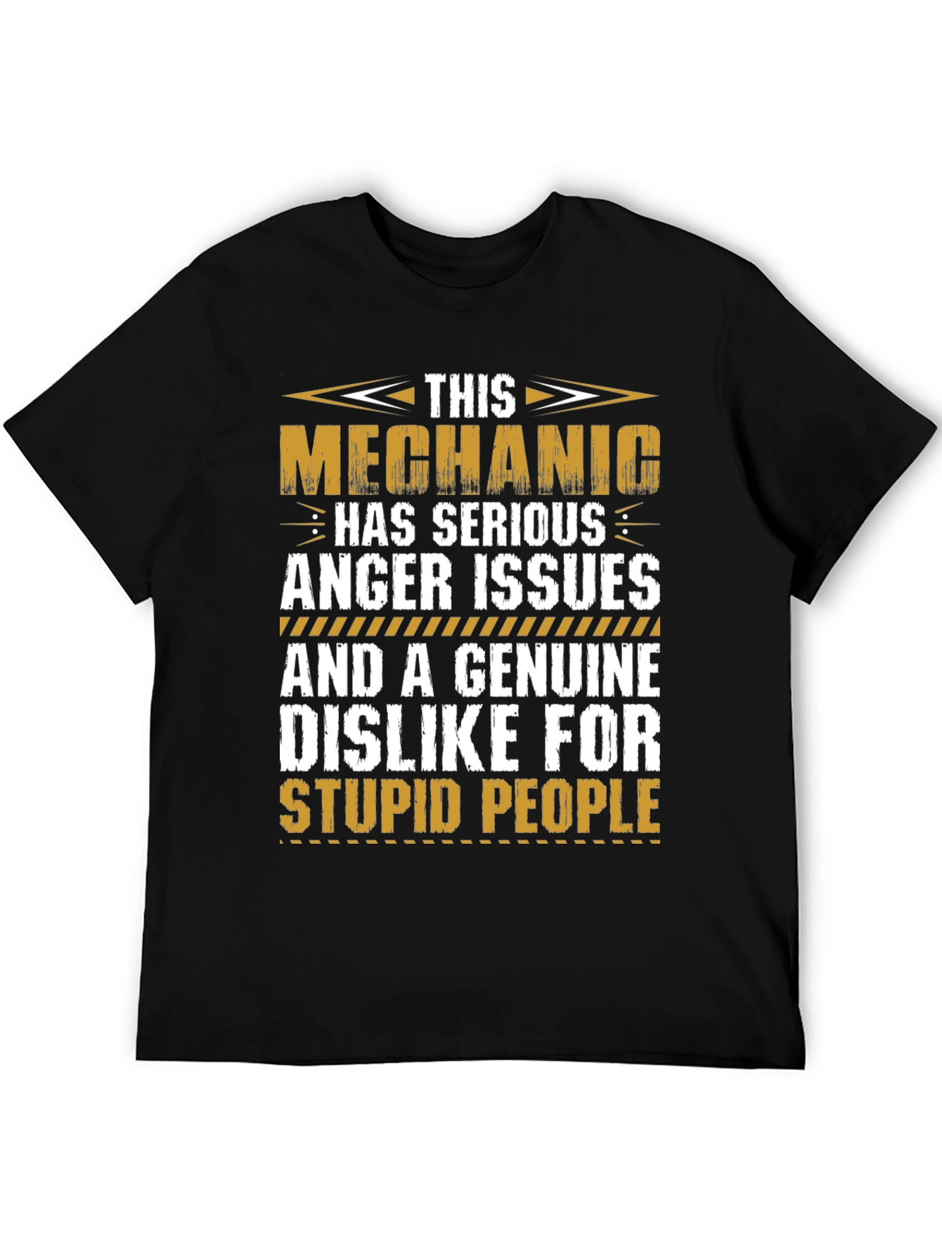 Black Mechanic Anger Issues Graphic Tee view 5