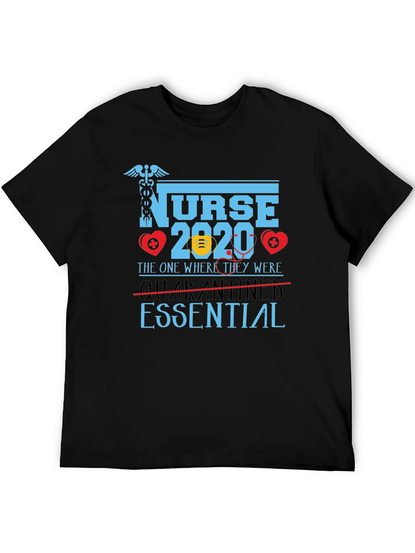 Black Nurse Essential 2020 T-Shirt view 5