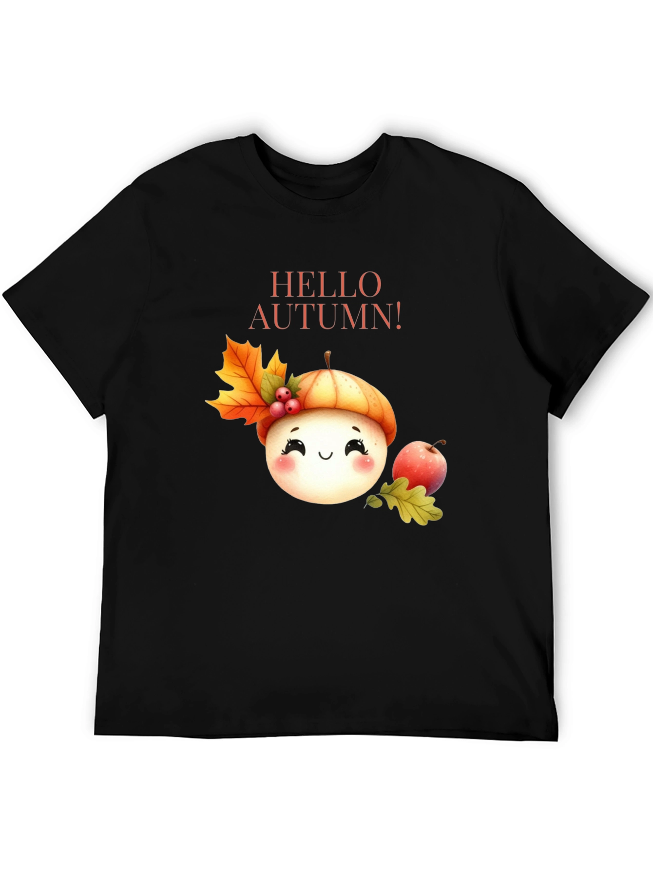 Black Hello Autumn Black T-Shirt view 5