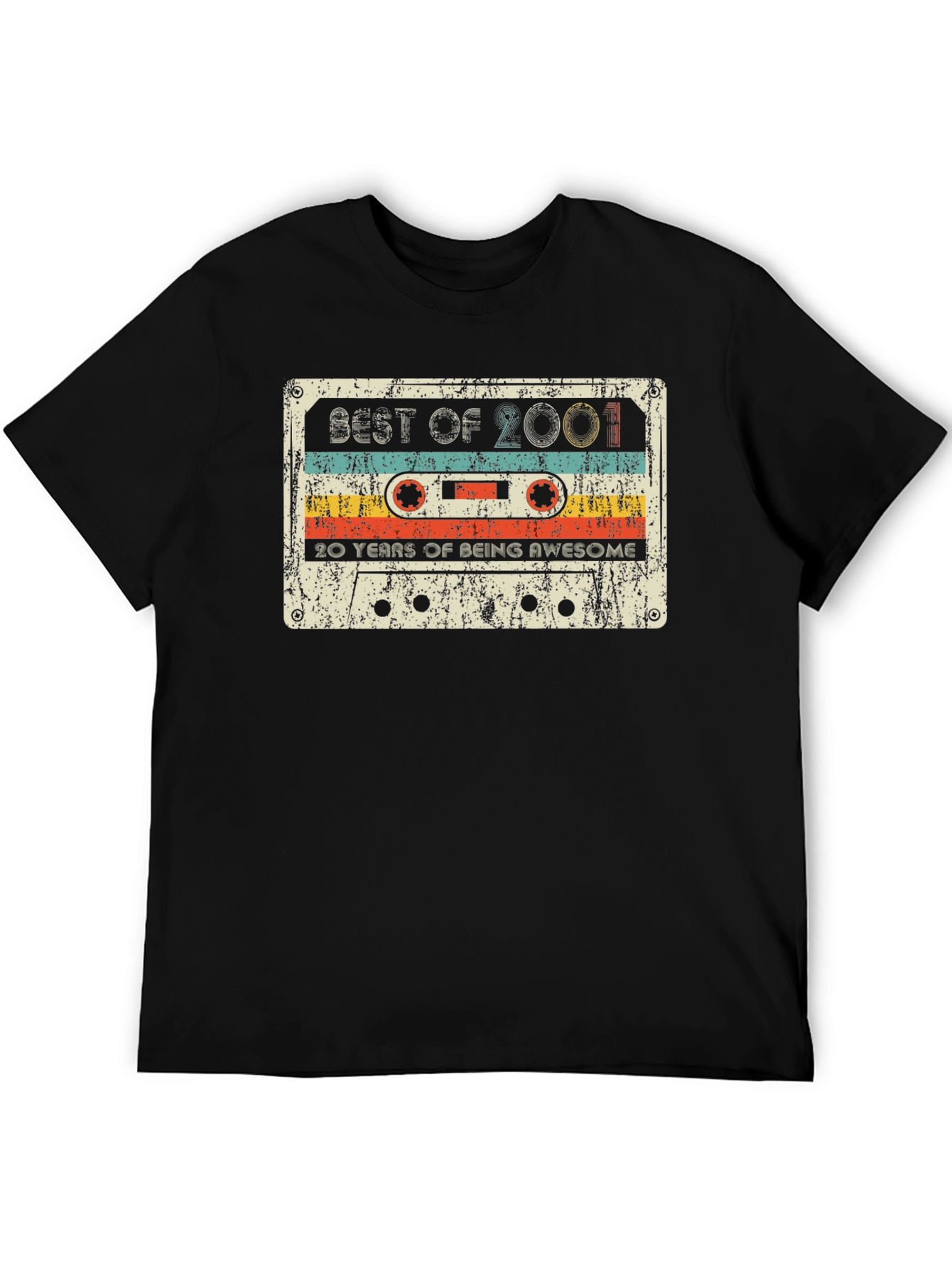 Black Best of 2001: Retro Cassette T-Shirt view 5