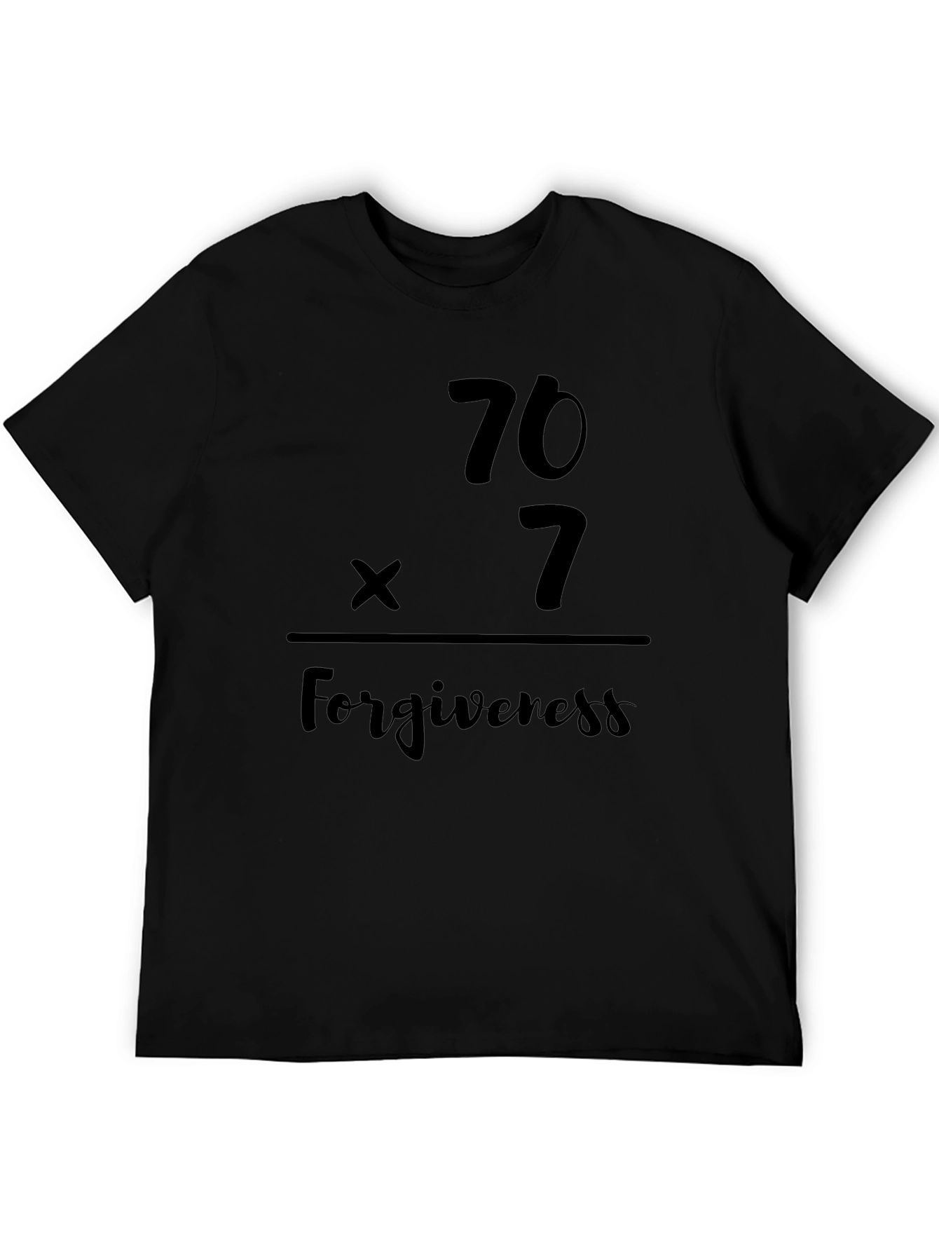 Black Forgiveness T-Shirt - Math Humor Graphic Tee view 5