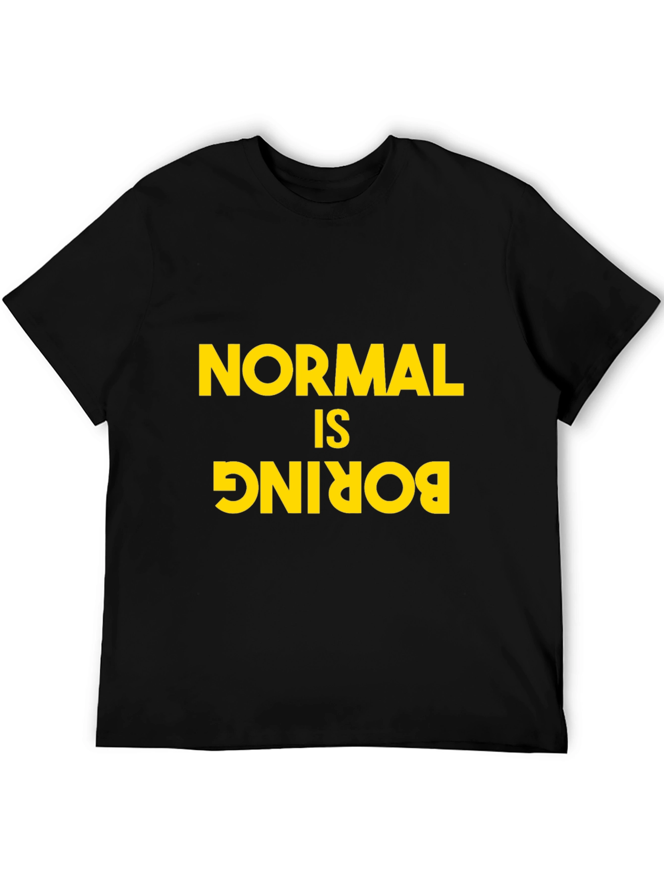 Black Normal is Boring Graphic Tee - Black view 5