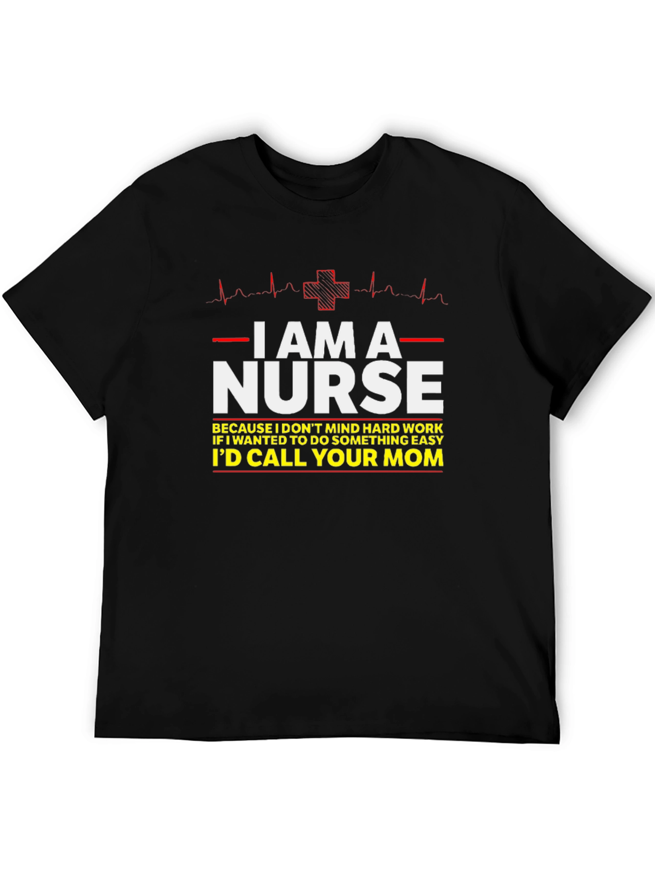 Black I AM A NURSE T-Shirt view 5