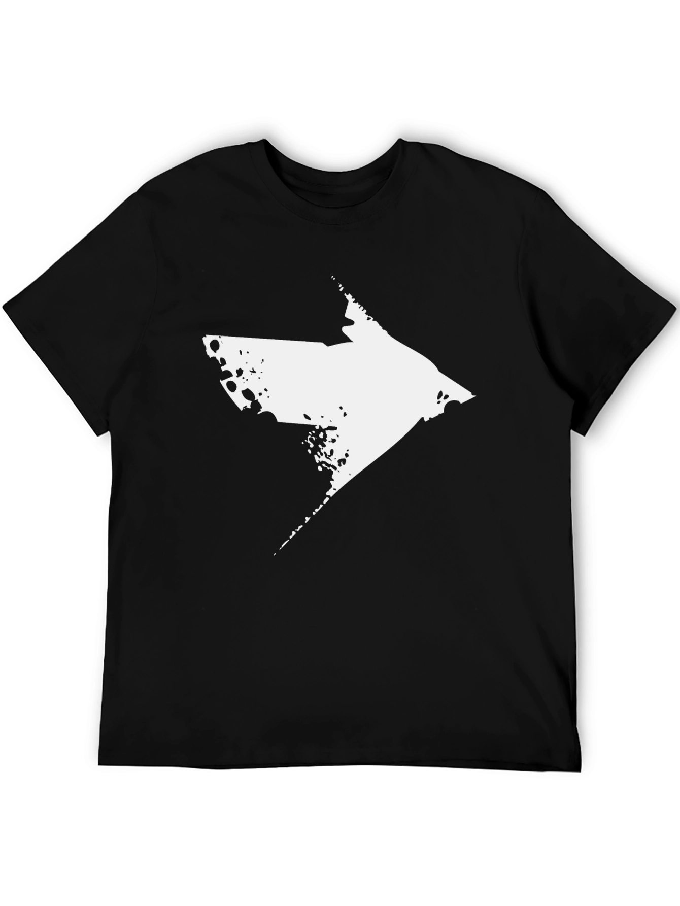 Black Abstract White Arrow Graphic T-Shirt view 5
