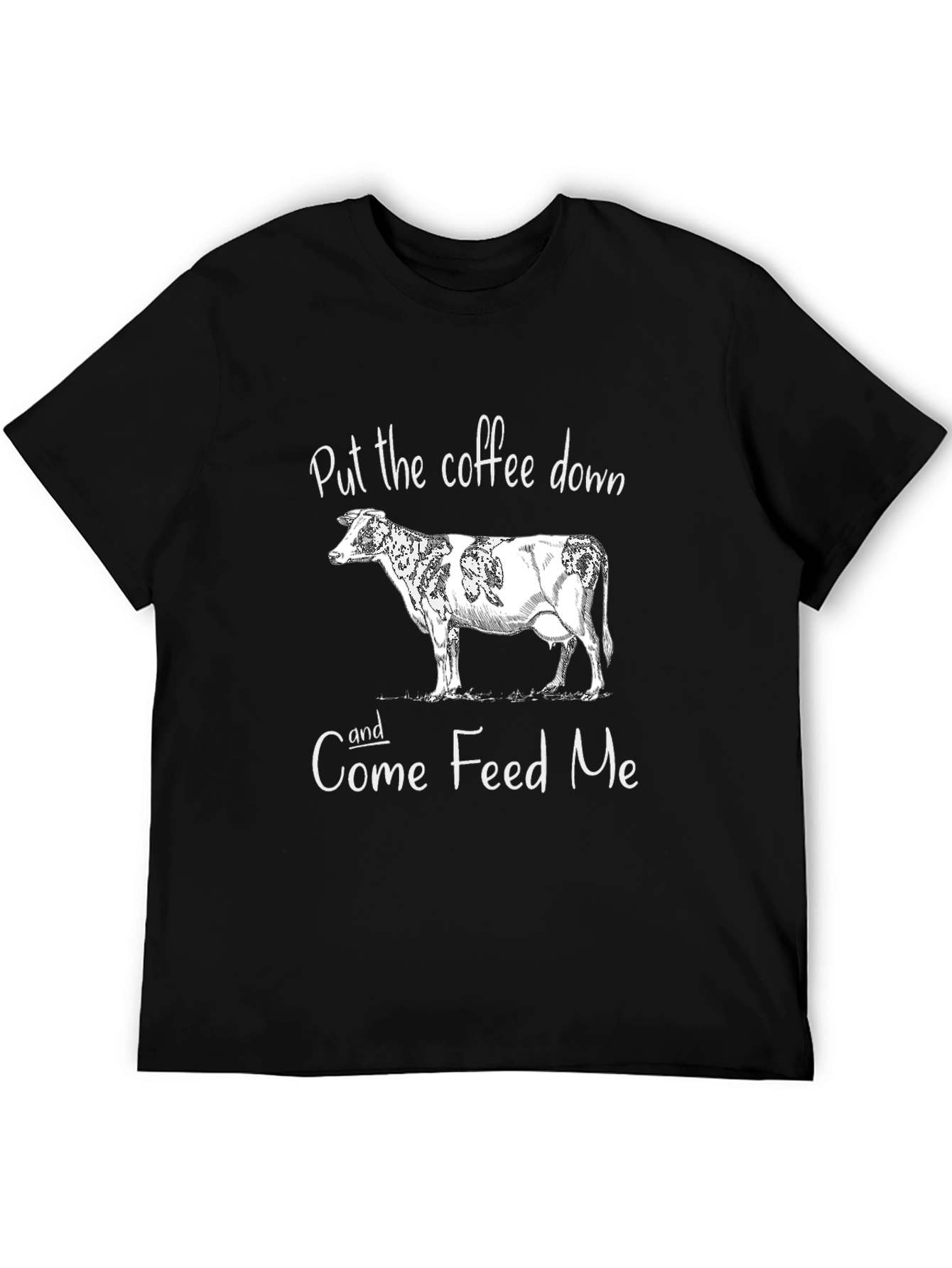 Black Cow T-Shirt - Put the Coffee Down view 5