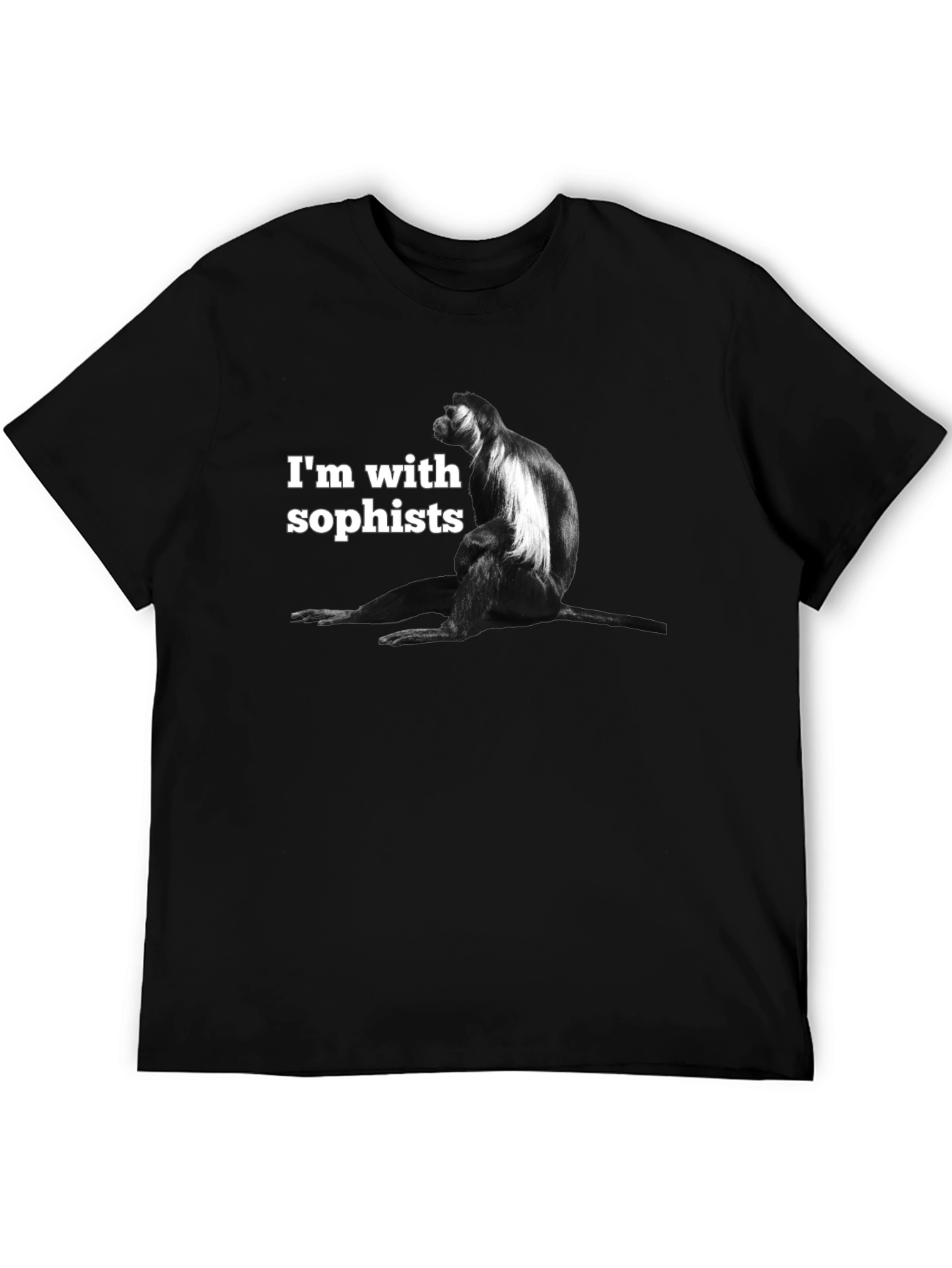 Black I'm With Sophists Black T-Shirt view 5