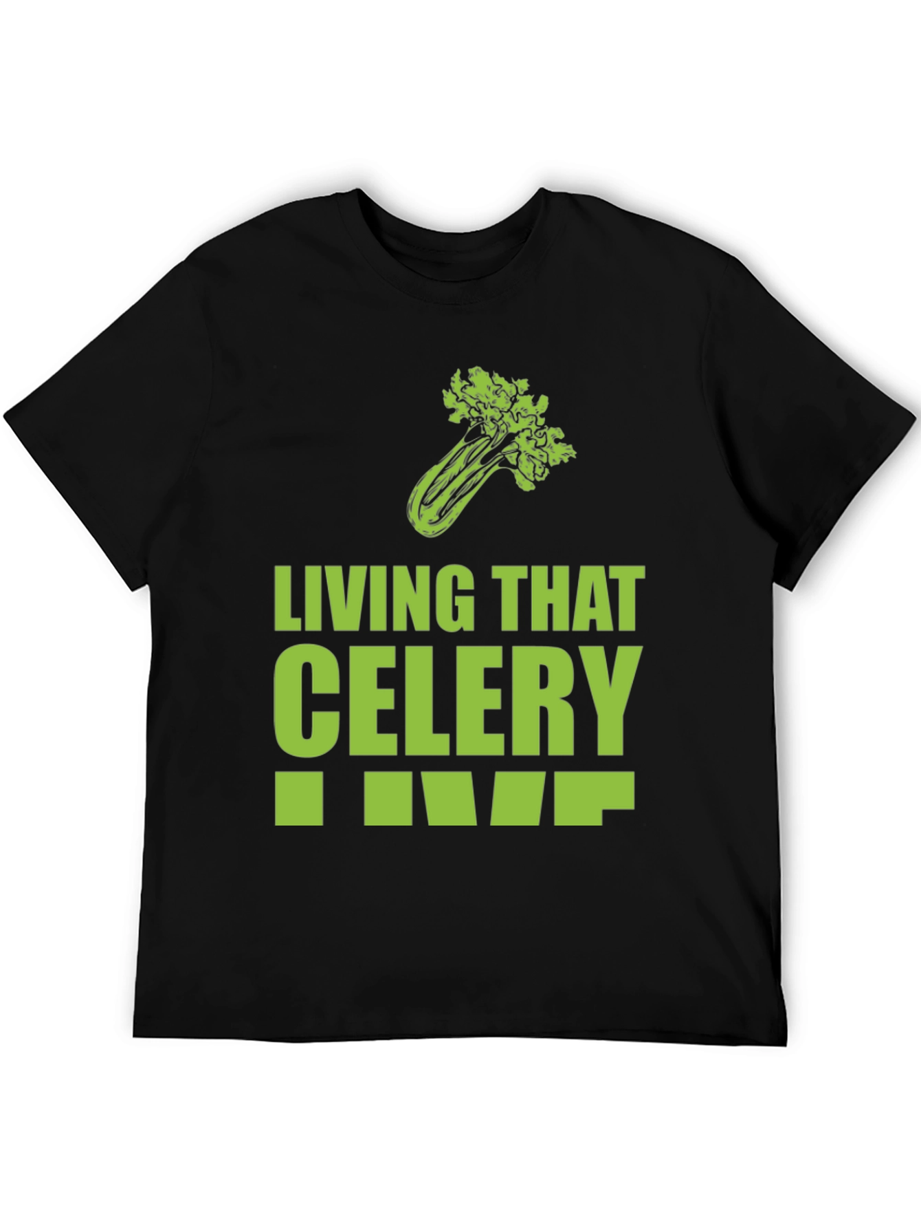 Black Living That Celery Life Graphic T-Shirt view 5