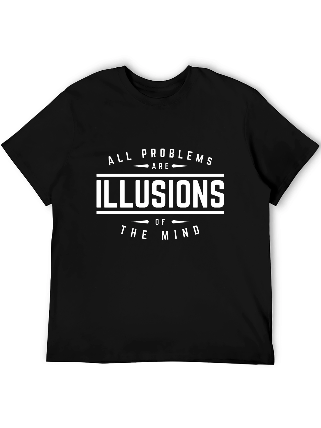 Illusion of the Mind Black Graphic T-Shirt - 5