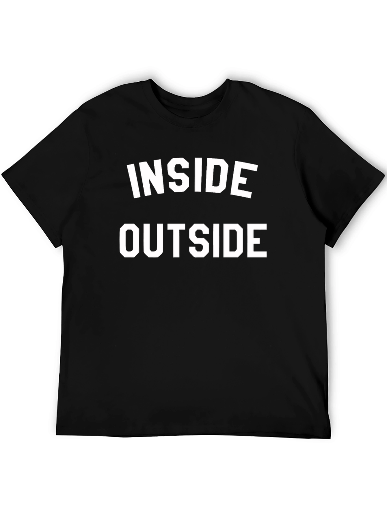 Black Inside Outside Graphic T-Shirt - Unique Design view 5