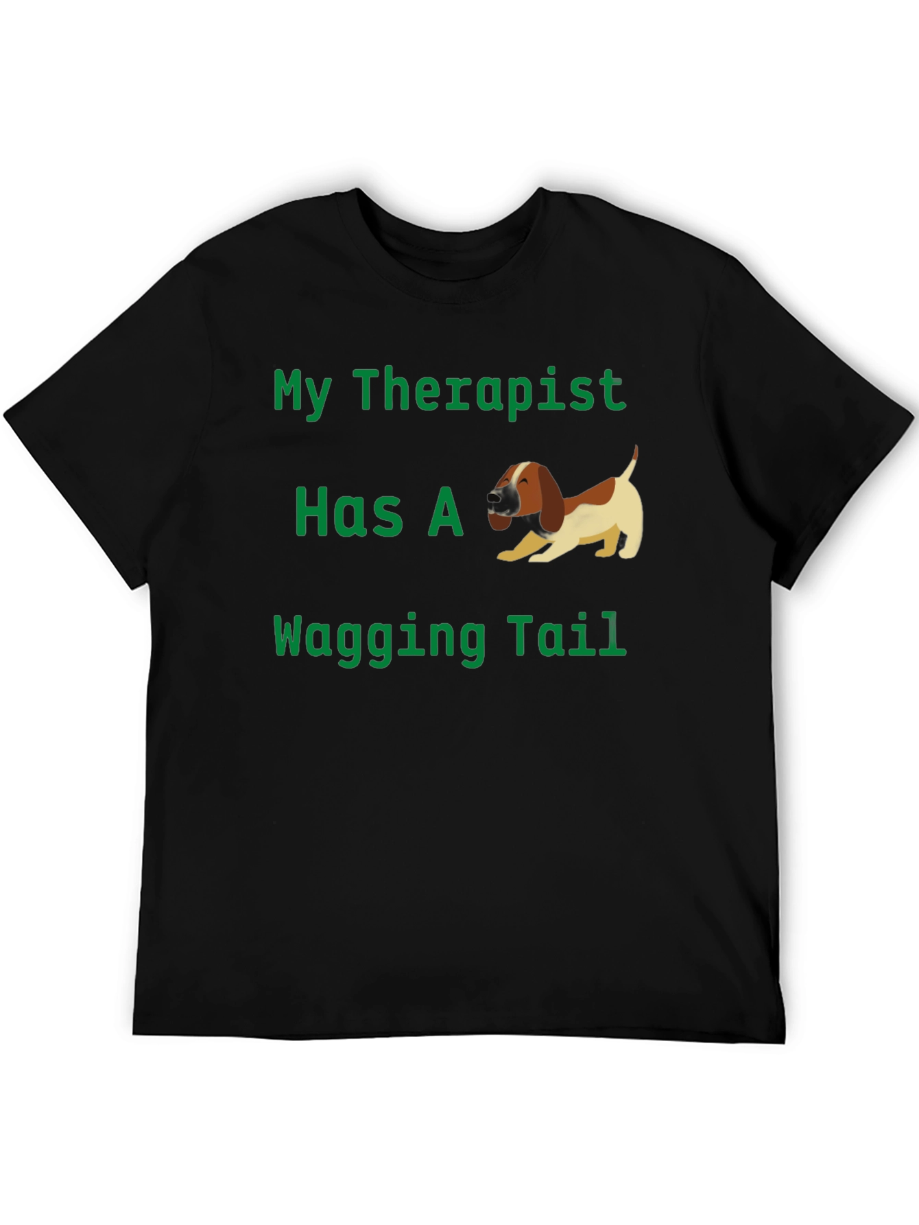 Black My Therapist Dog T-Shirt Funny Pet Lover Tee view 5
