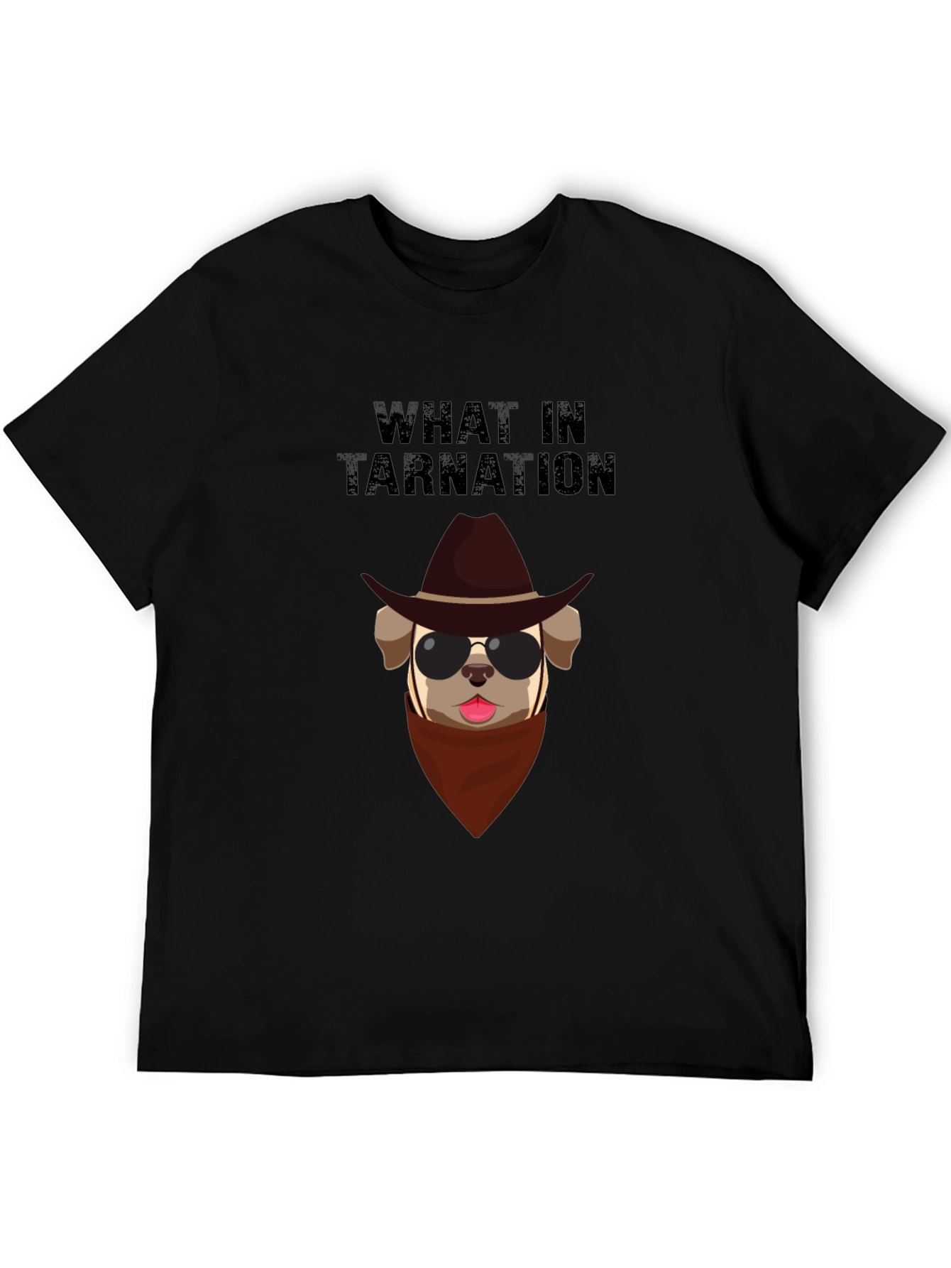 Black What in Tarnation Dog T-Shirt view 5