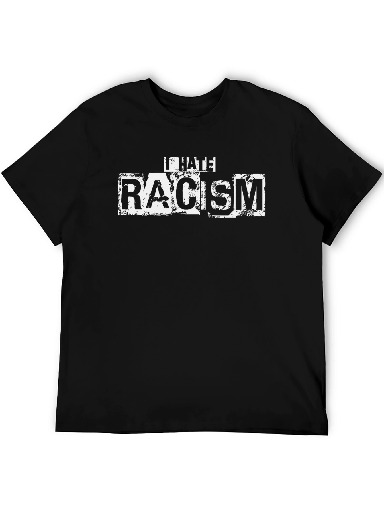 Black I Hate Racism T-Shirt - Anti-Discrimination Tee view 5