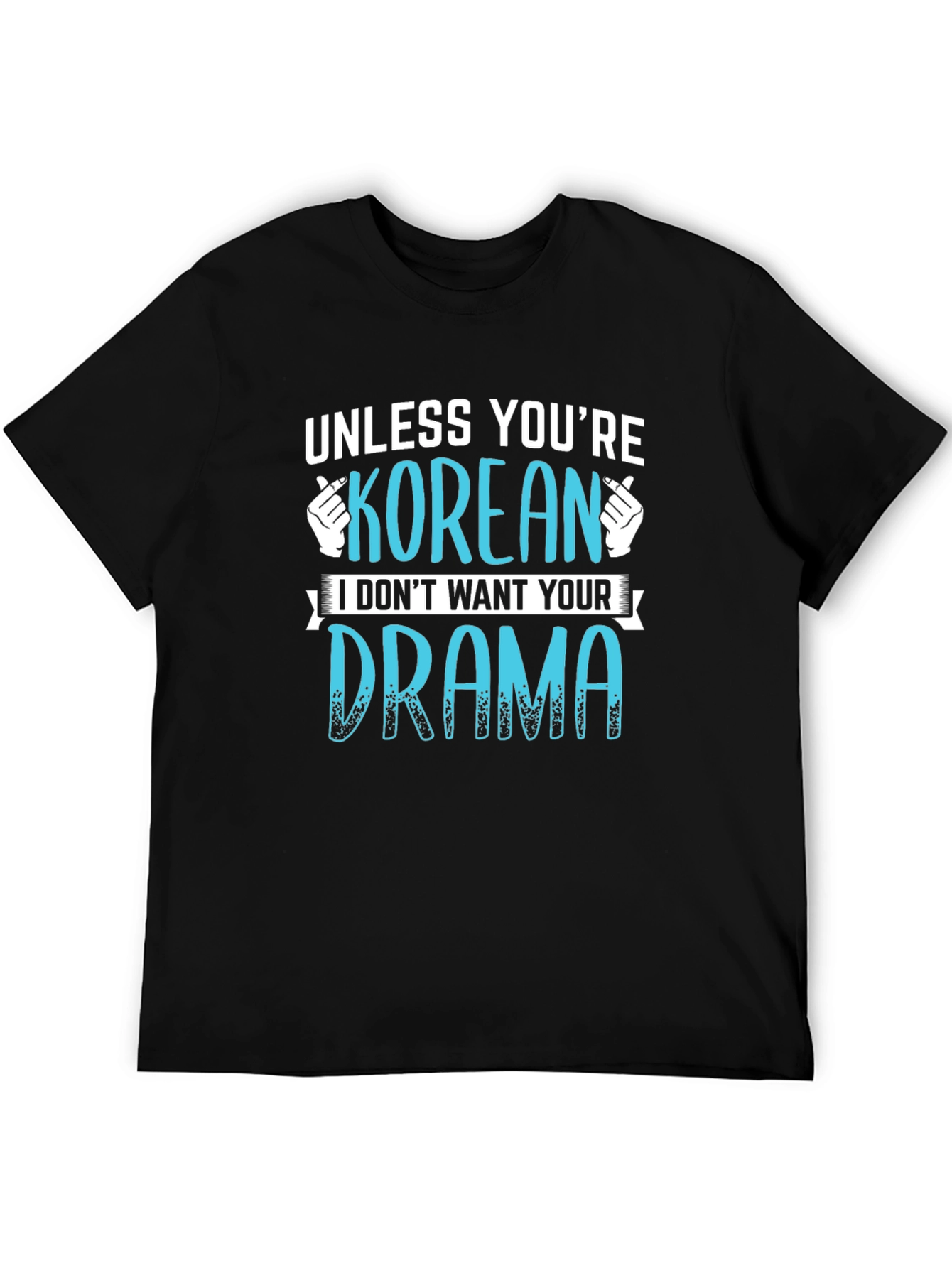 Black Funny Korean Drama T-Shirt - Unisex view 5