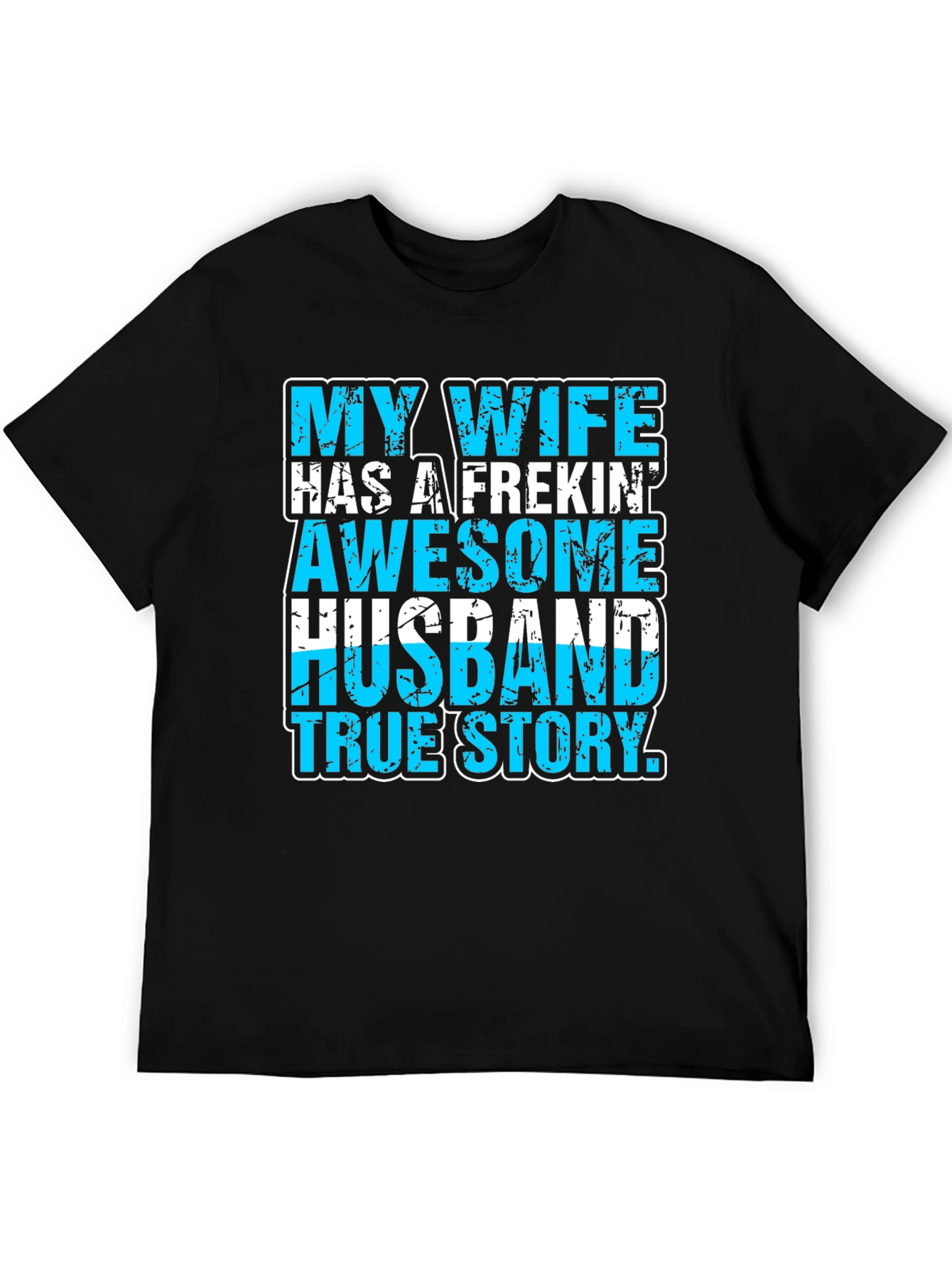 Black My Wife Awesome Husband T-Shirt Funny Graphic Tee view 5