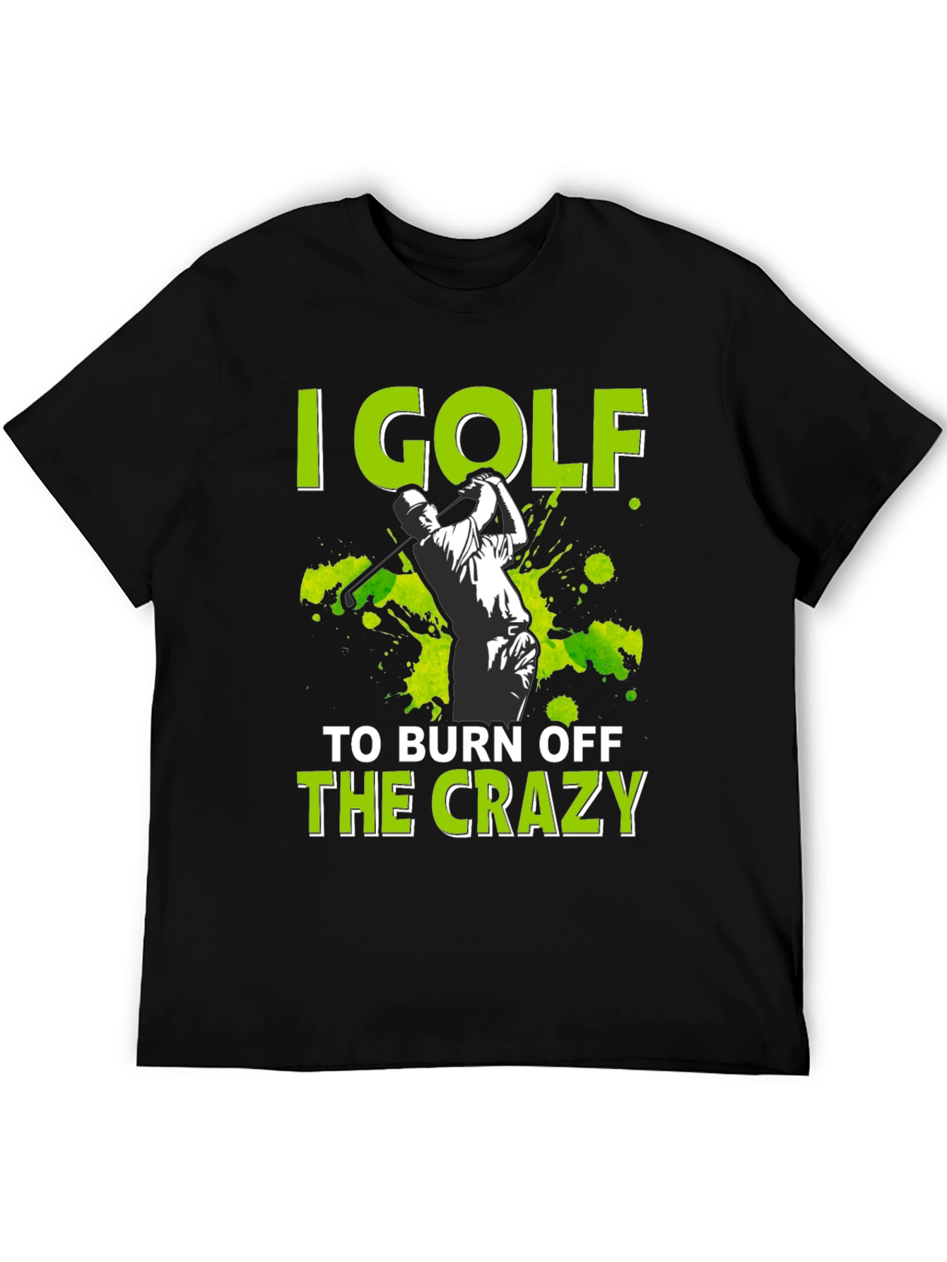 Black Golf Burn Off Crazy Graphic Tee view 5