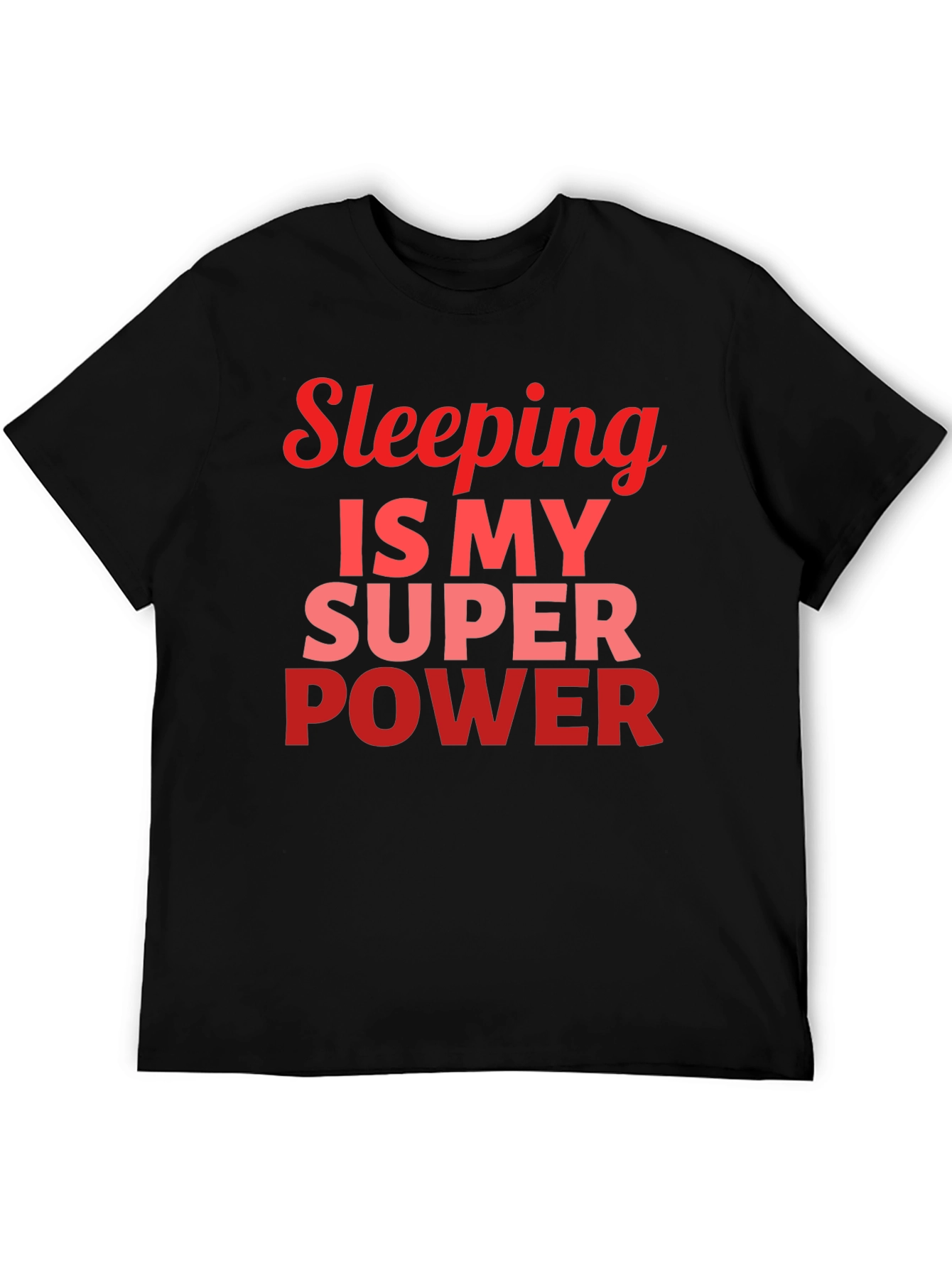 Black Sleeping Is My Superpower Graphic T-Shirt - Men's view 5