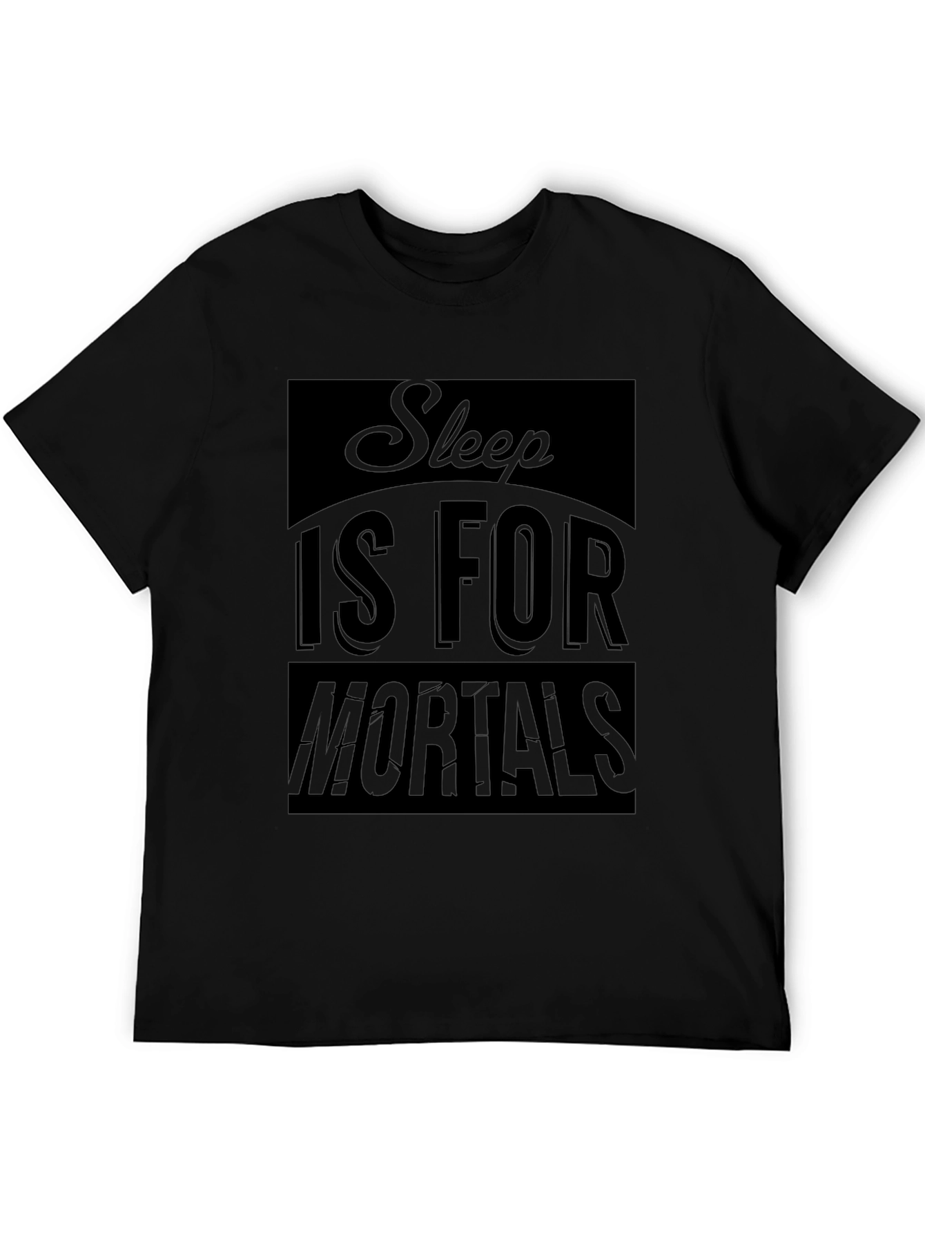 Black Sleep Is For Mortals Graphic Tee - Black view 5