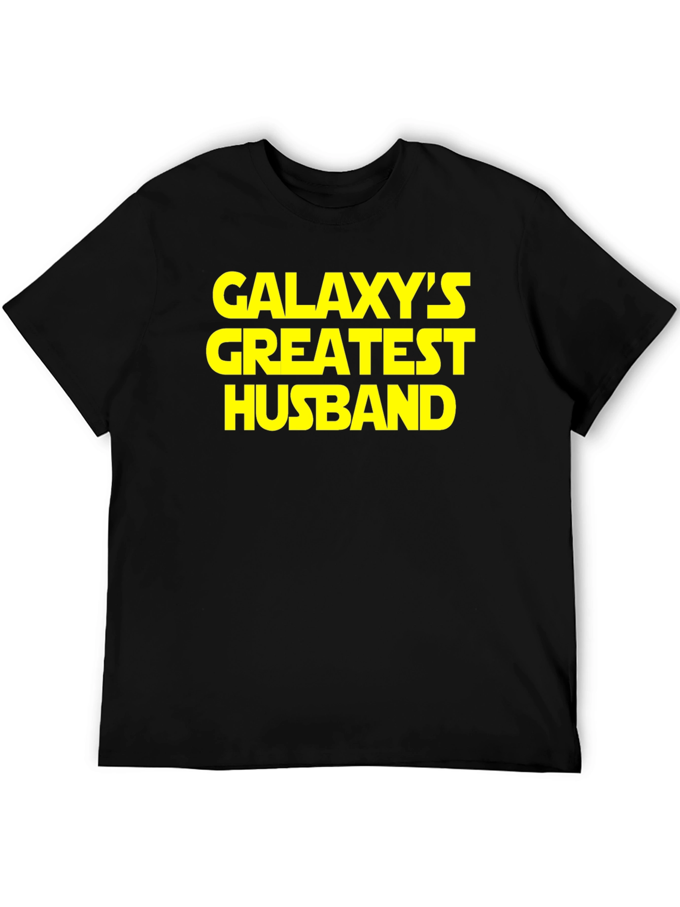 Black Galaxy's Greatest Husband Black T-Shirt view 5