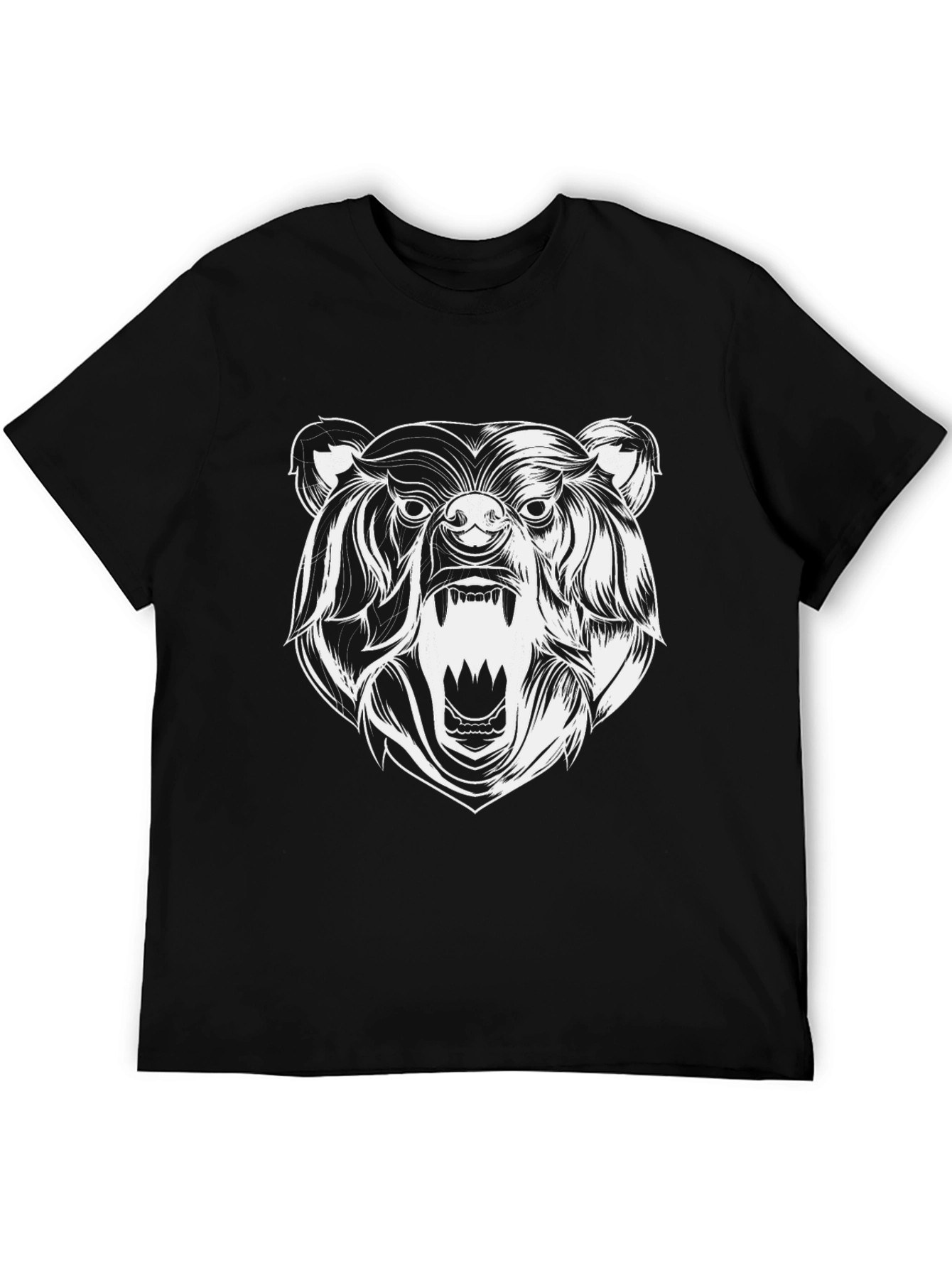 Black Black Bear Graphic Tee - Men's Crew Neck T-Shirt view 5