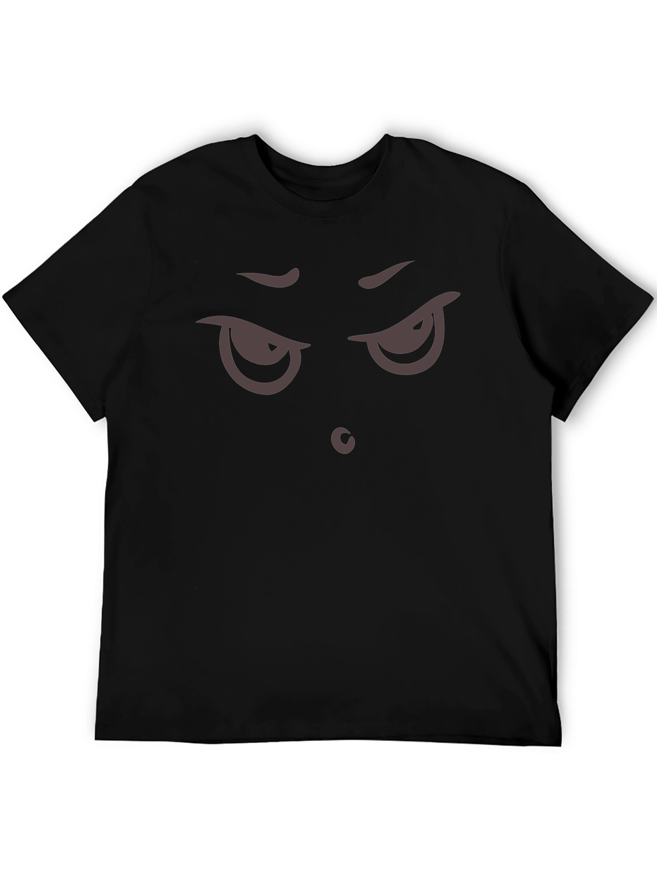 Black Grumpy Face T-Shirt - Express Your Mood! view 5