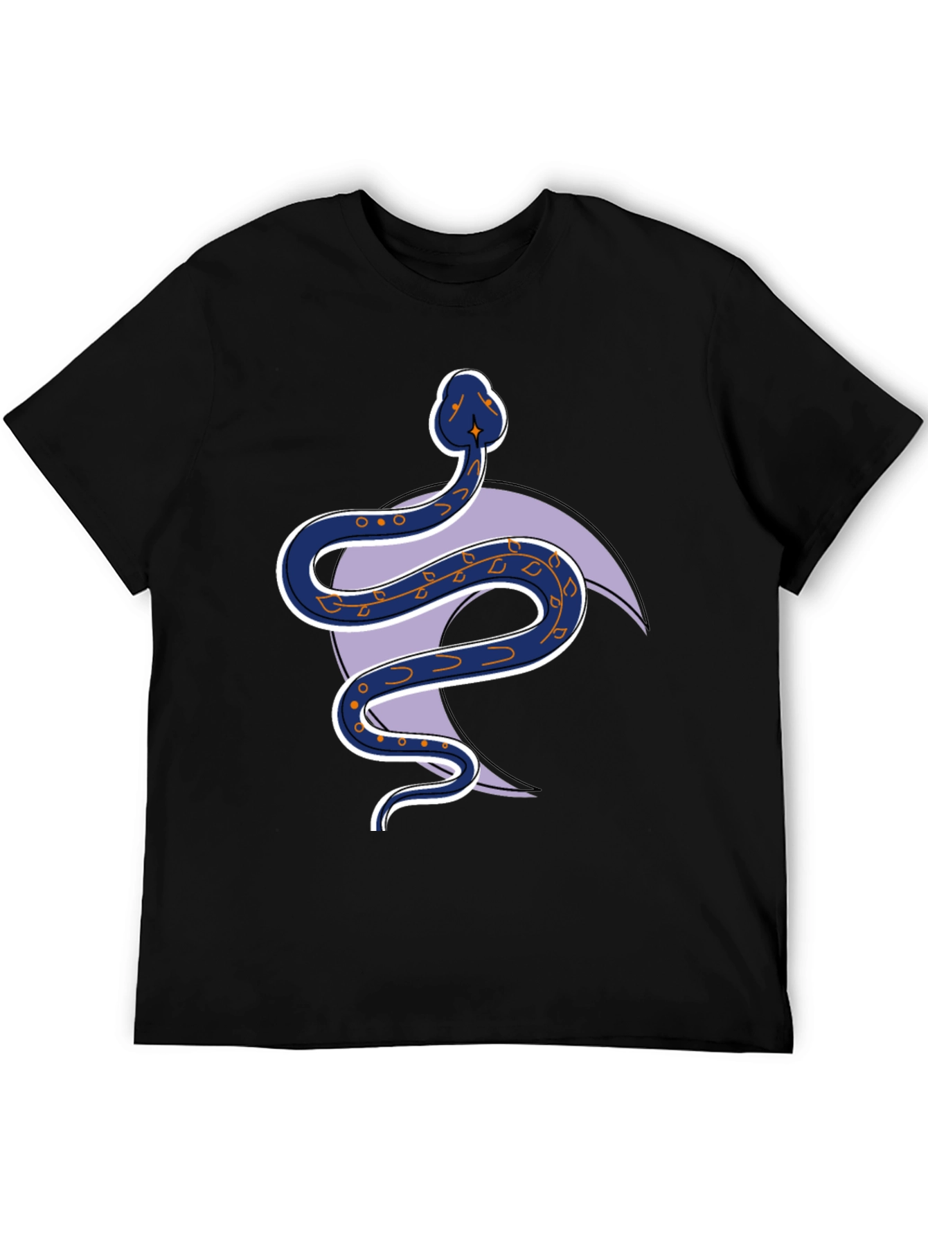 Black Snake and Crescent Moon Graphic Tee view 5