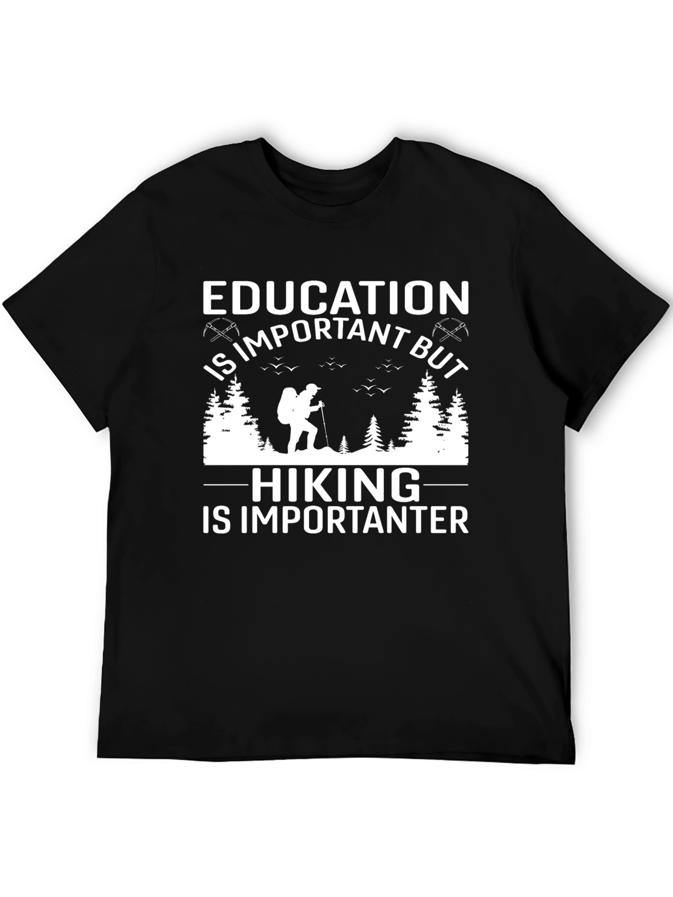 Black Hiking is Importanter Tee view 5
