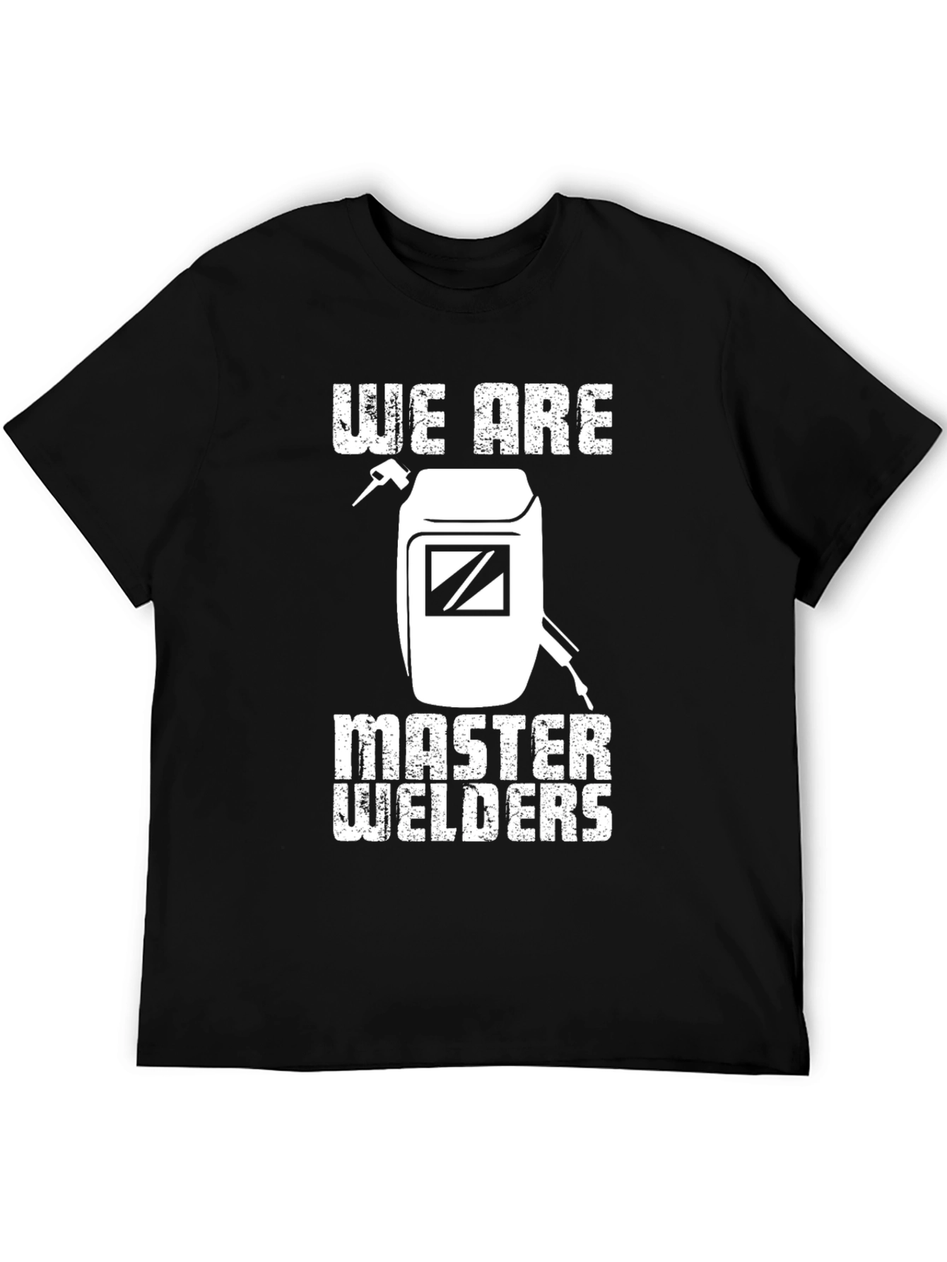 Black Master Welders T-Shirt - Black Cotton Crew Neck view 5