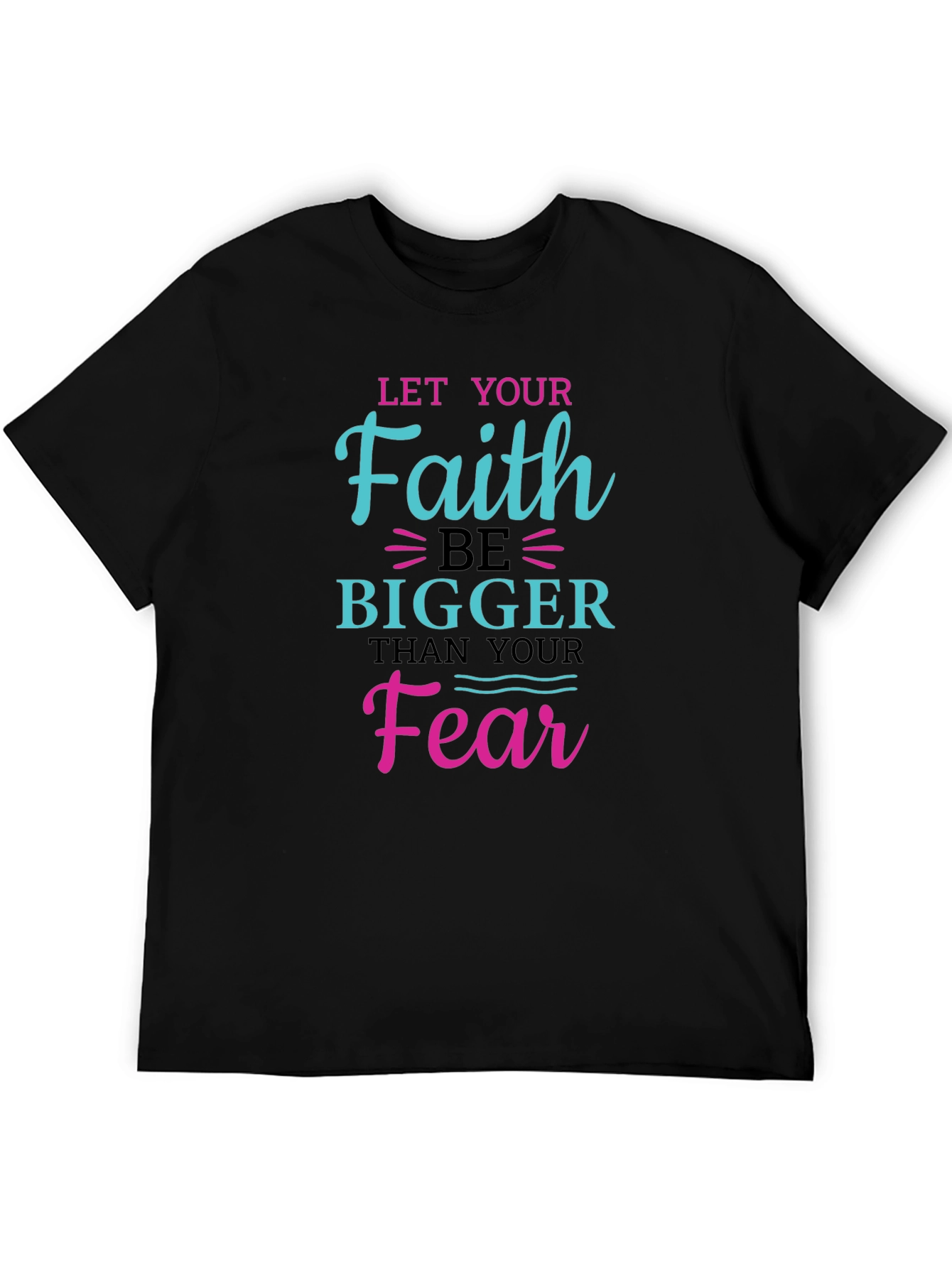 Black Faith Over Fear Graphic Tee - Inspiring Christian Shirt view 5