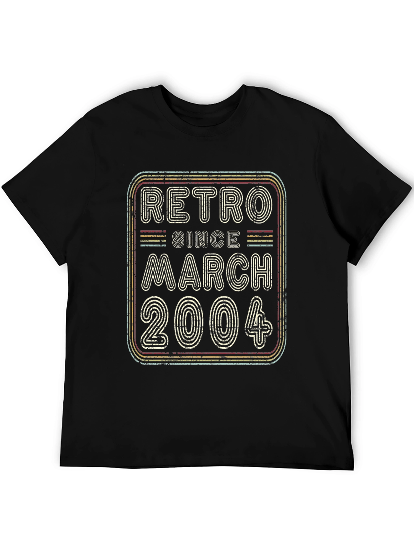 Black Retro Since March 2004 Black T-Shirt view 5