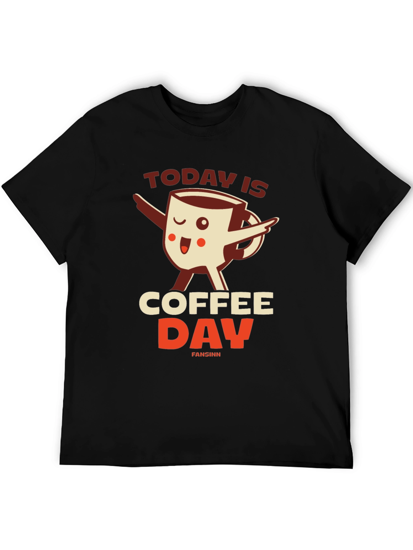 Black Coffee Day Graphic Tee - Unisex Crew Neck view 5