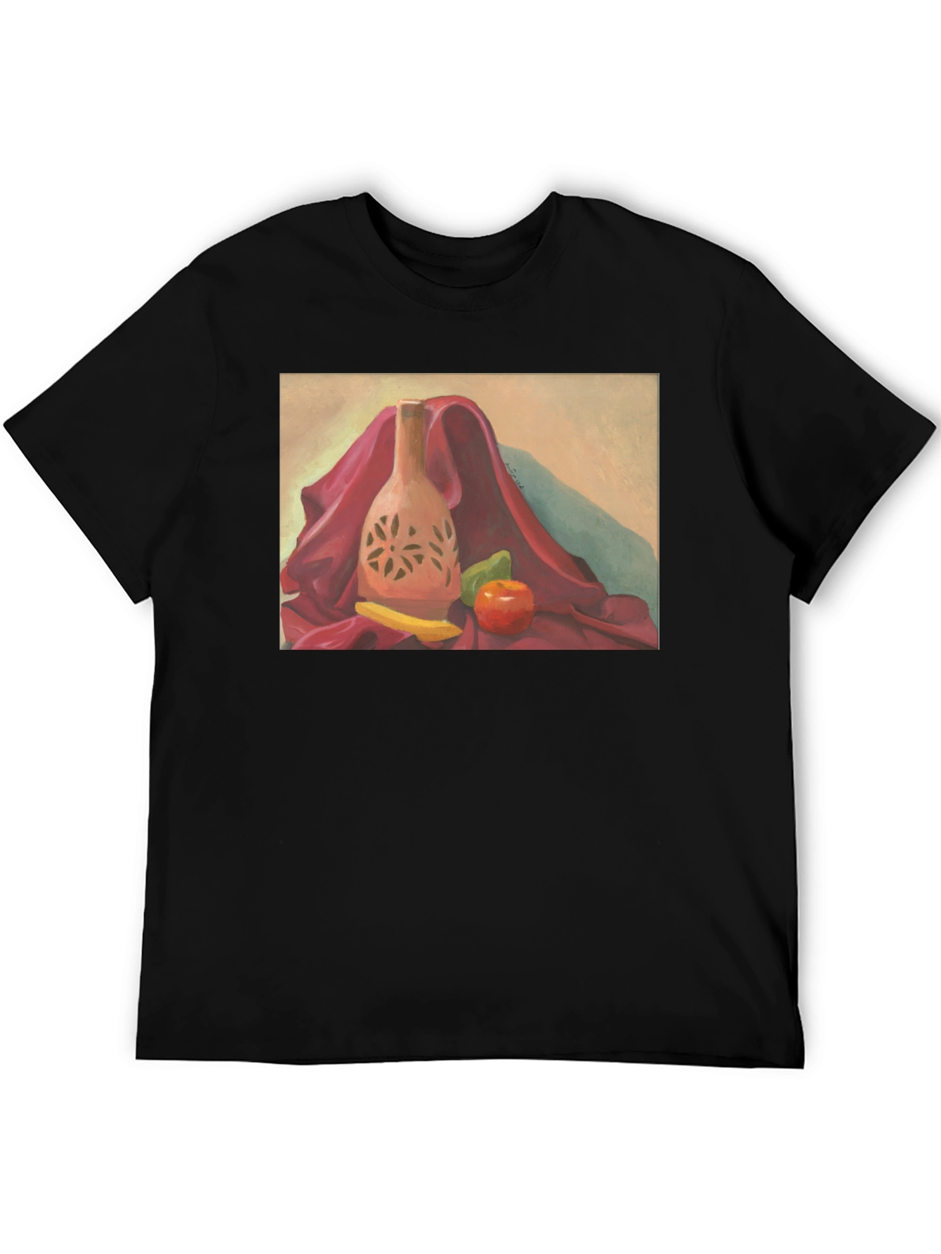 Black Still Life Art T-Shirt view 5