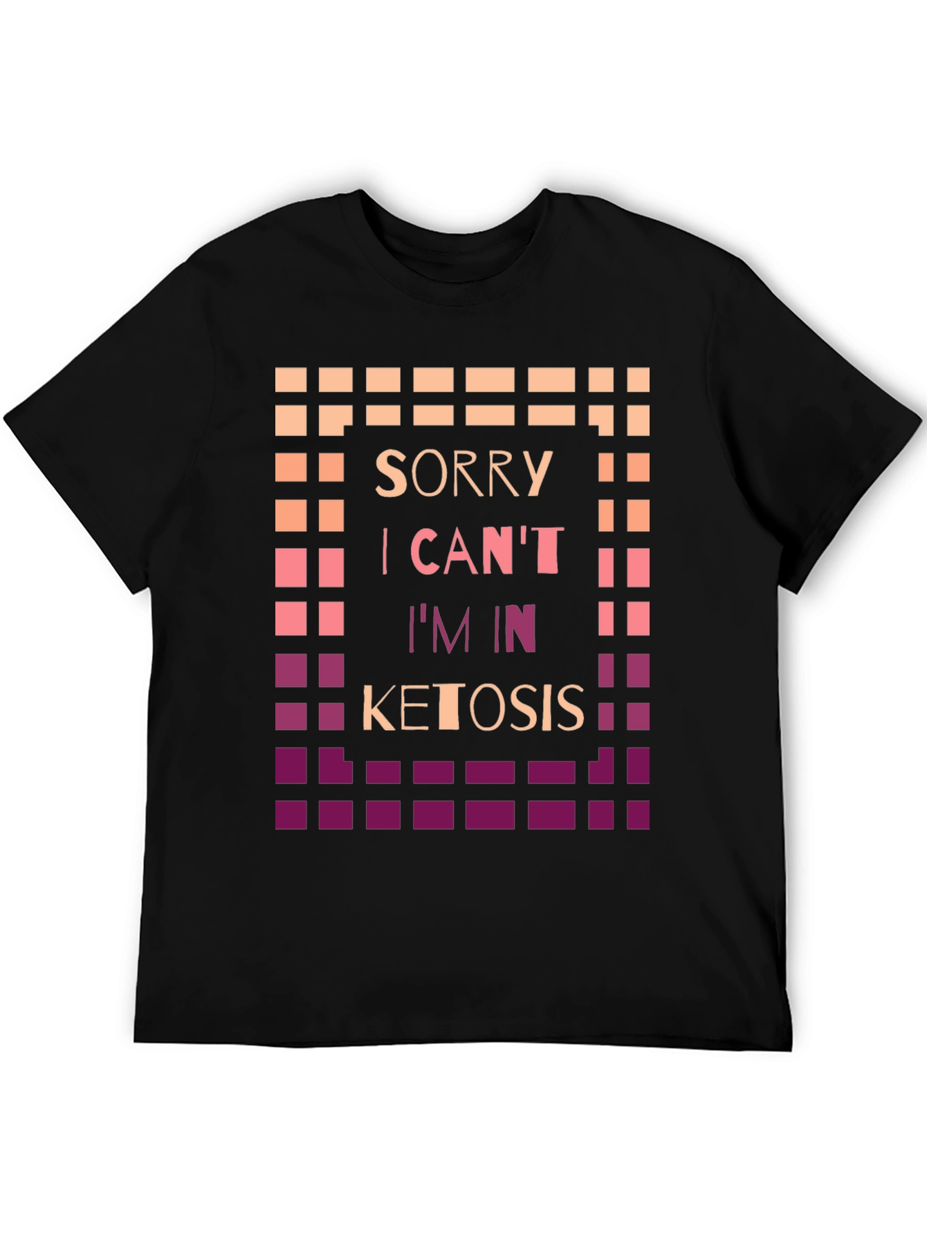 Black Sorry I Can't I'm In Ketosis Graphic Tee view 5