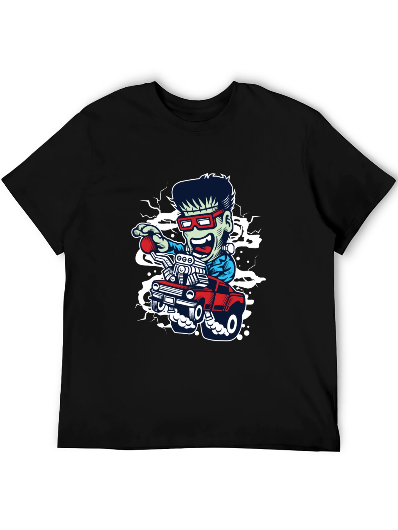 Black Monster Truck Graphic Tee - Unique Design view 5