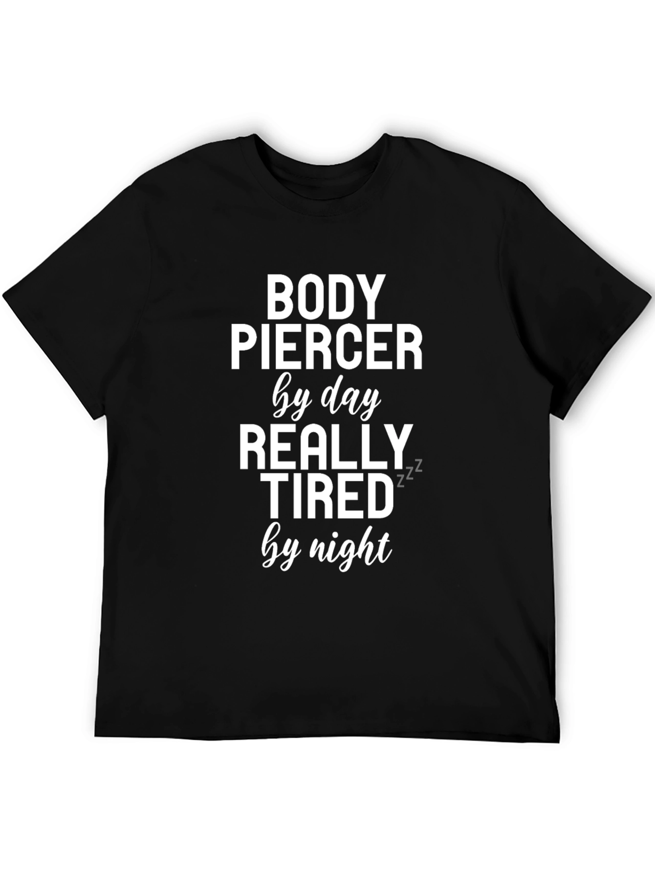 Black Body Piercer Funny T-Shirt view 5