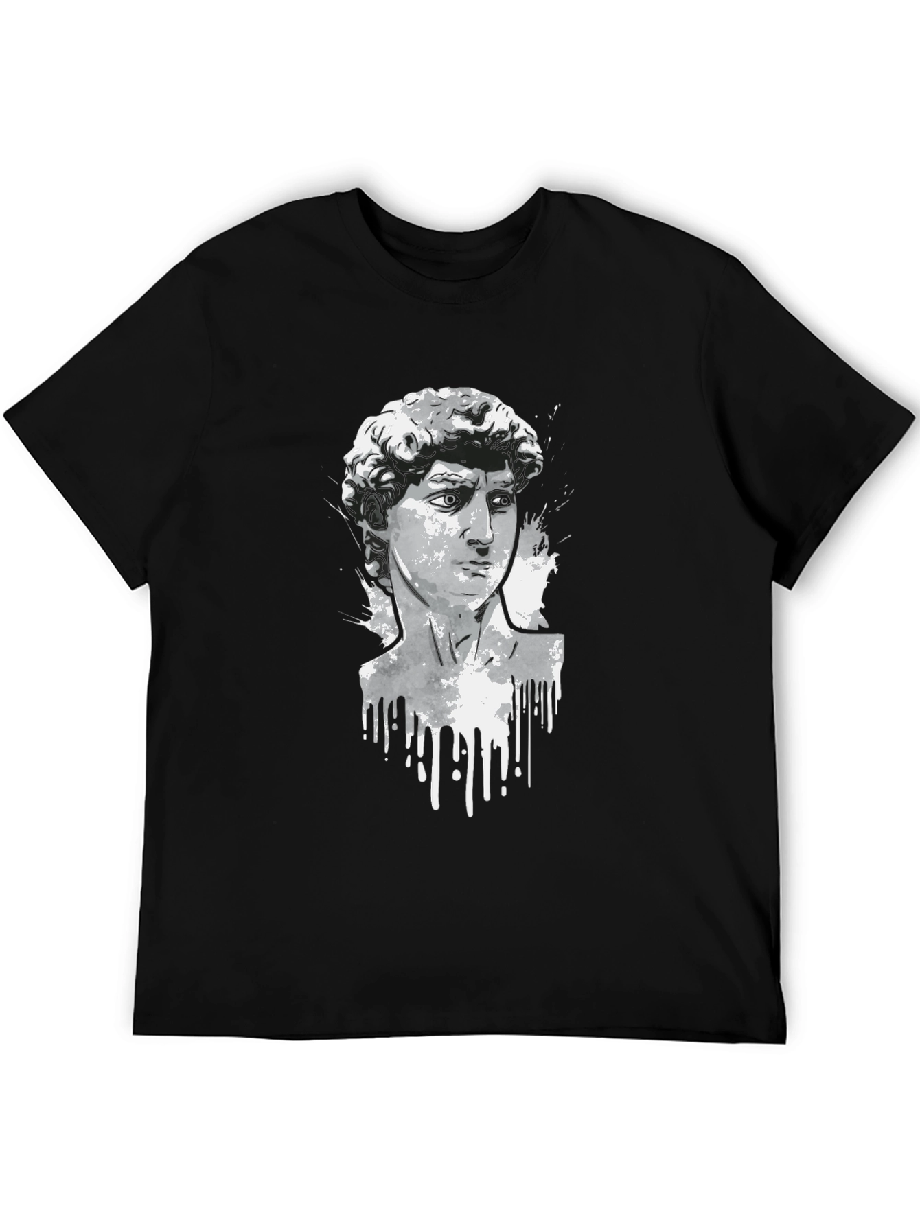 Black David Statue Graphic Tee - Modern Art Shirt view 5