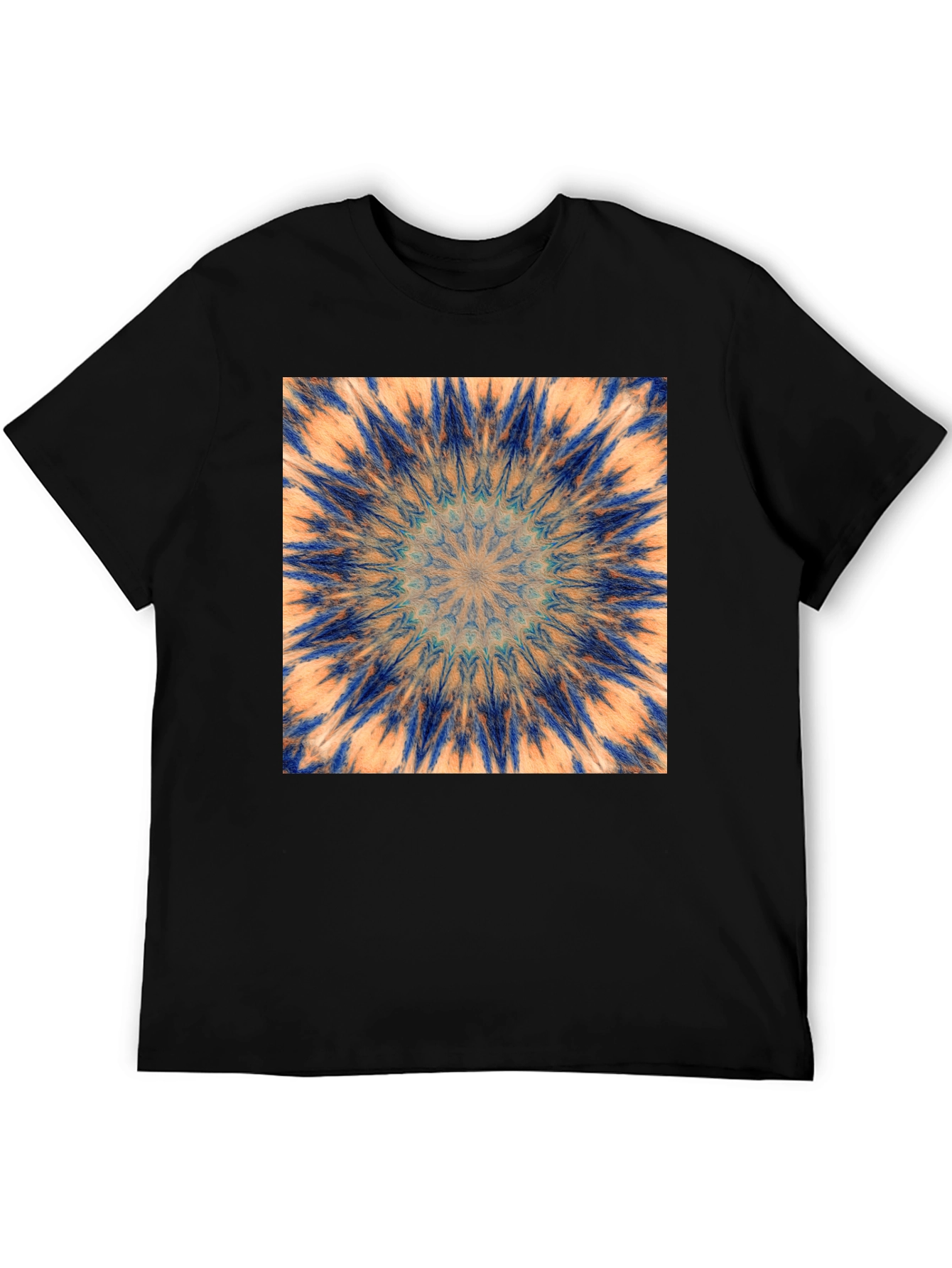 Black Tie-Dye Kaleidoscope Graphic Tee view 5