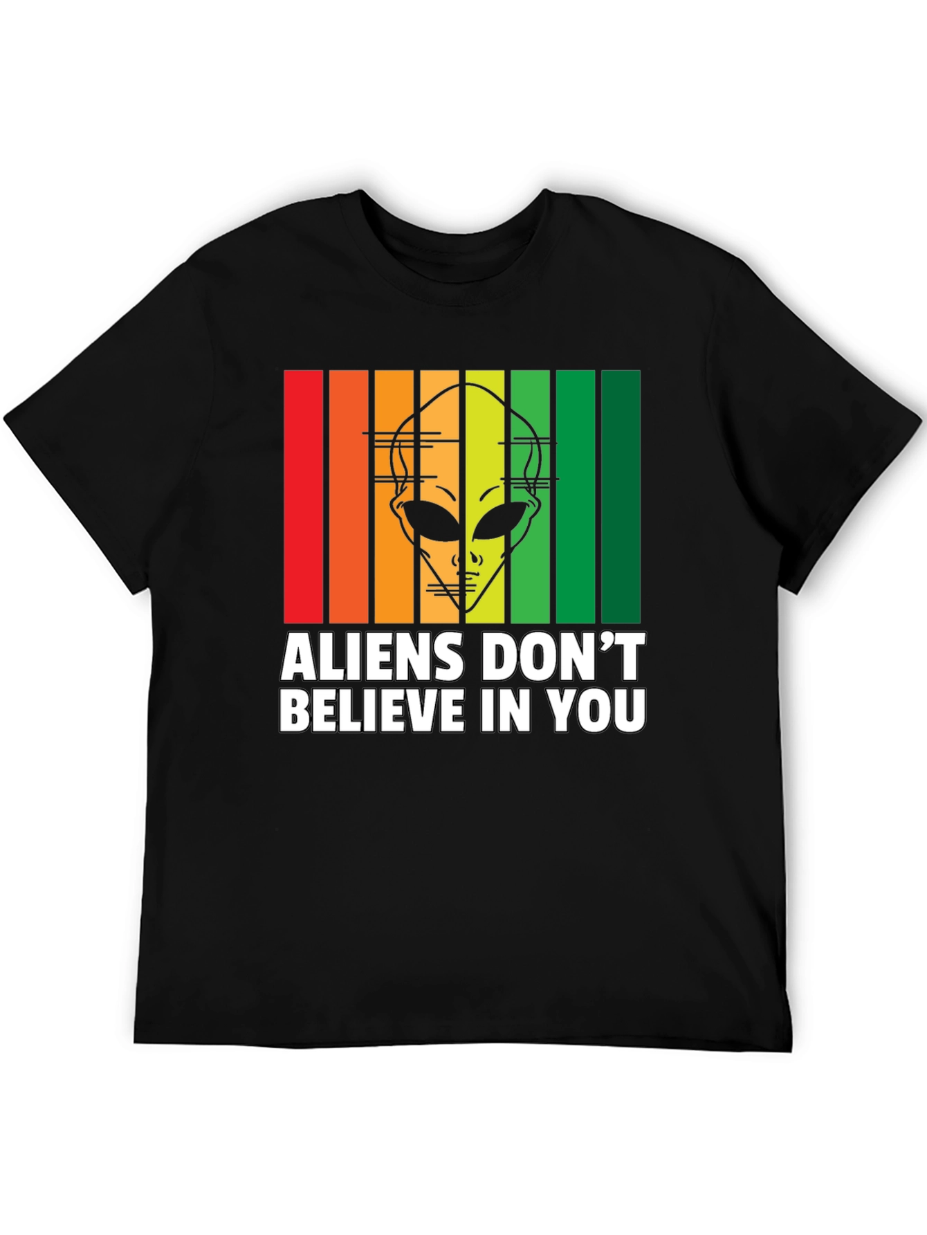 Black Aliens Don't Believe in You T-Shirt view 5