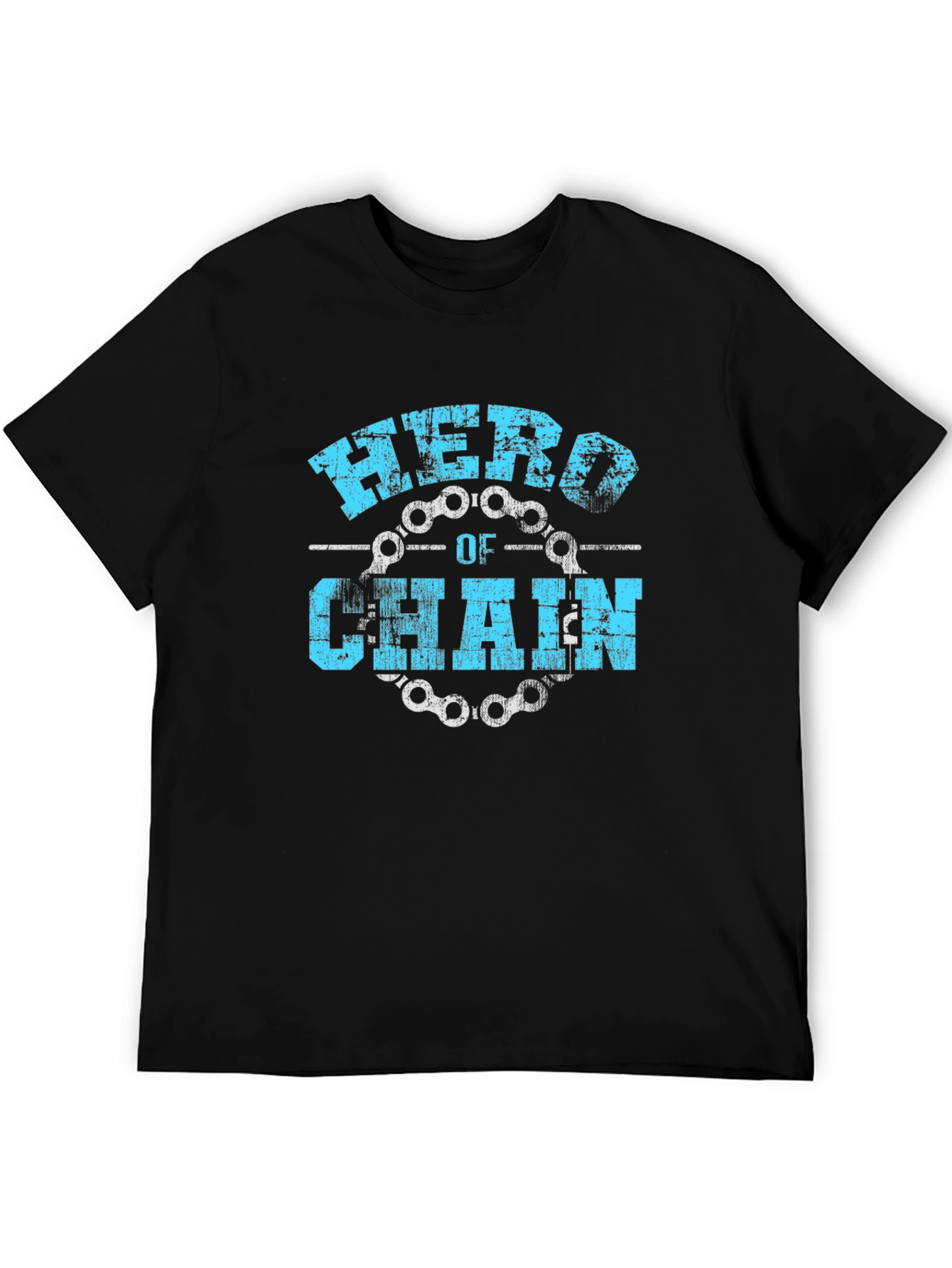Black Hero of Chain T-Shirt - Black Bicycle Cycling Tee view 5