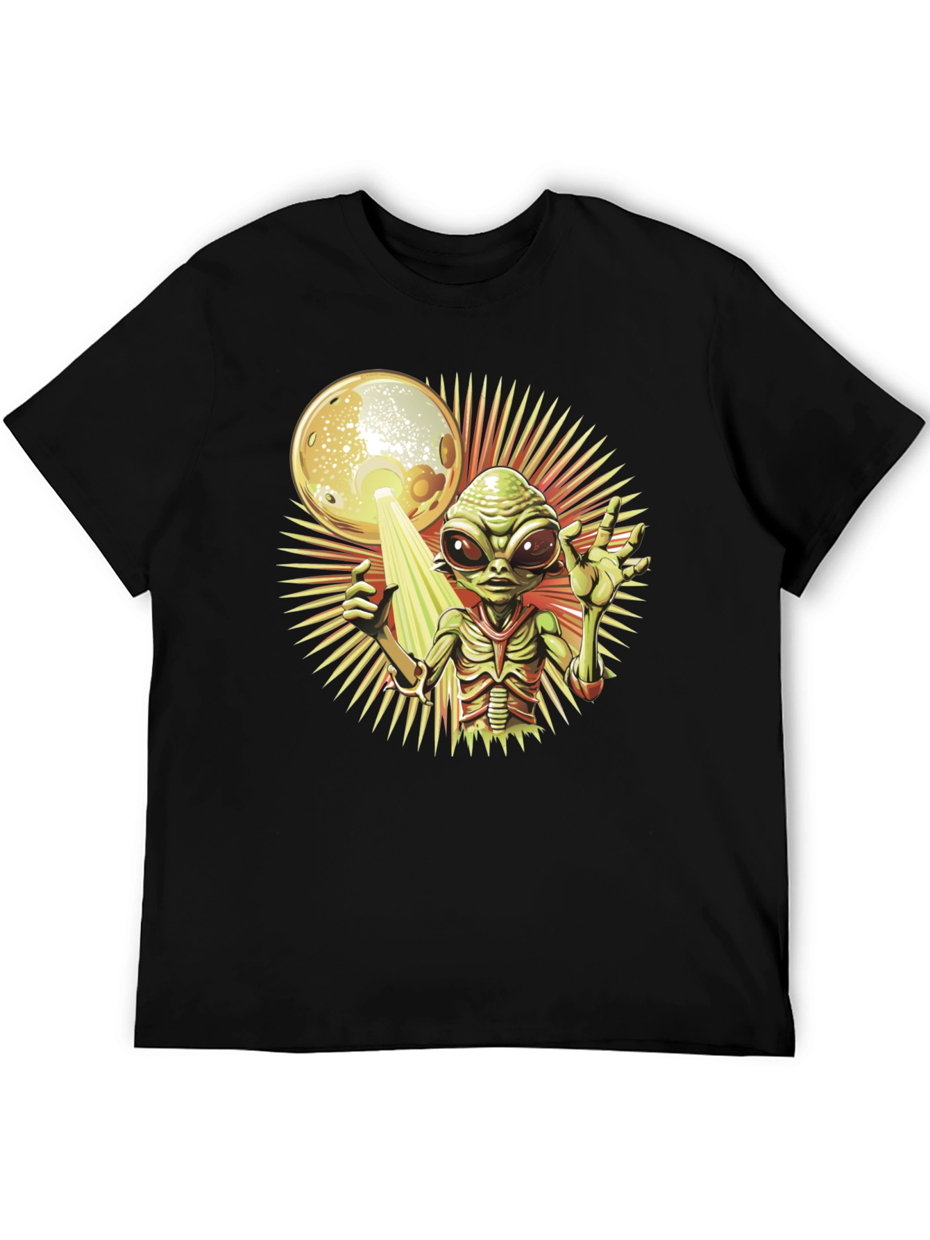 Black Alien Abduction T-Shirt - Out of This World Style view 5