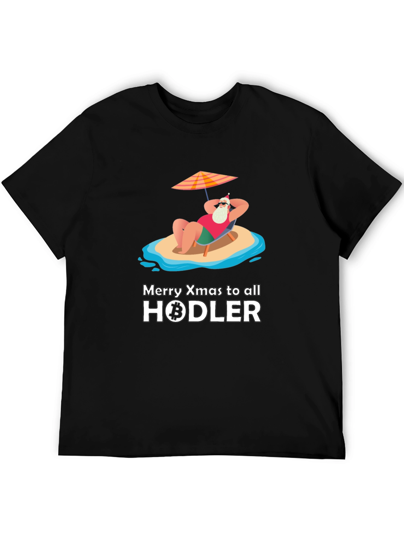 Black Holiday HODLer T-Shirt - Bitcoin Christmas view 5