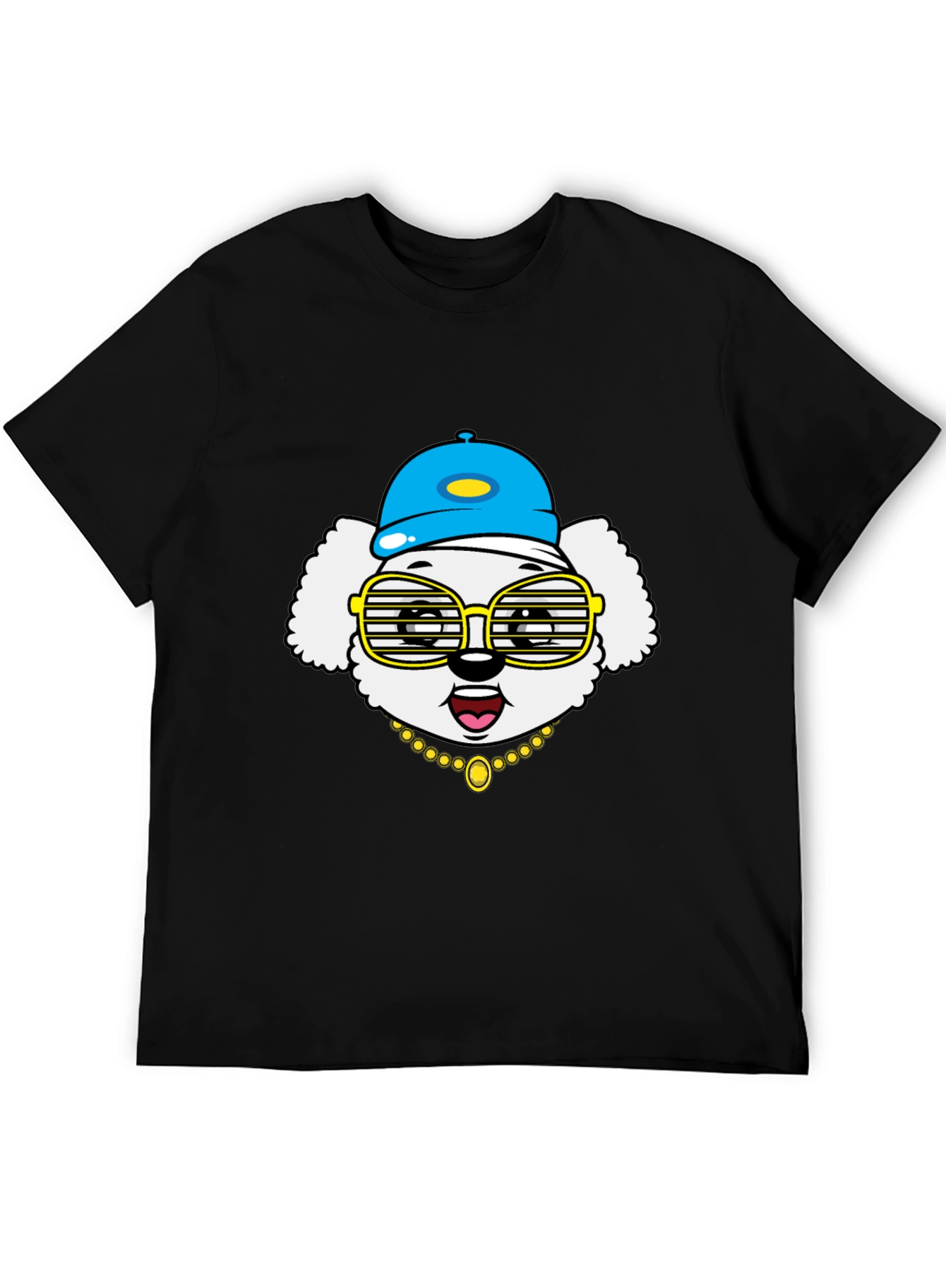 Dog Wearing Hat & Glasses T-Shirt - 5