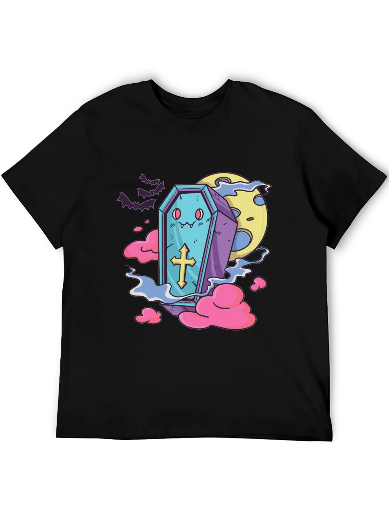 Black Kawaii Coffin T-Shirt - Cute Gothic Style view 5