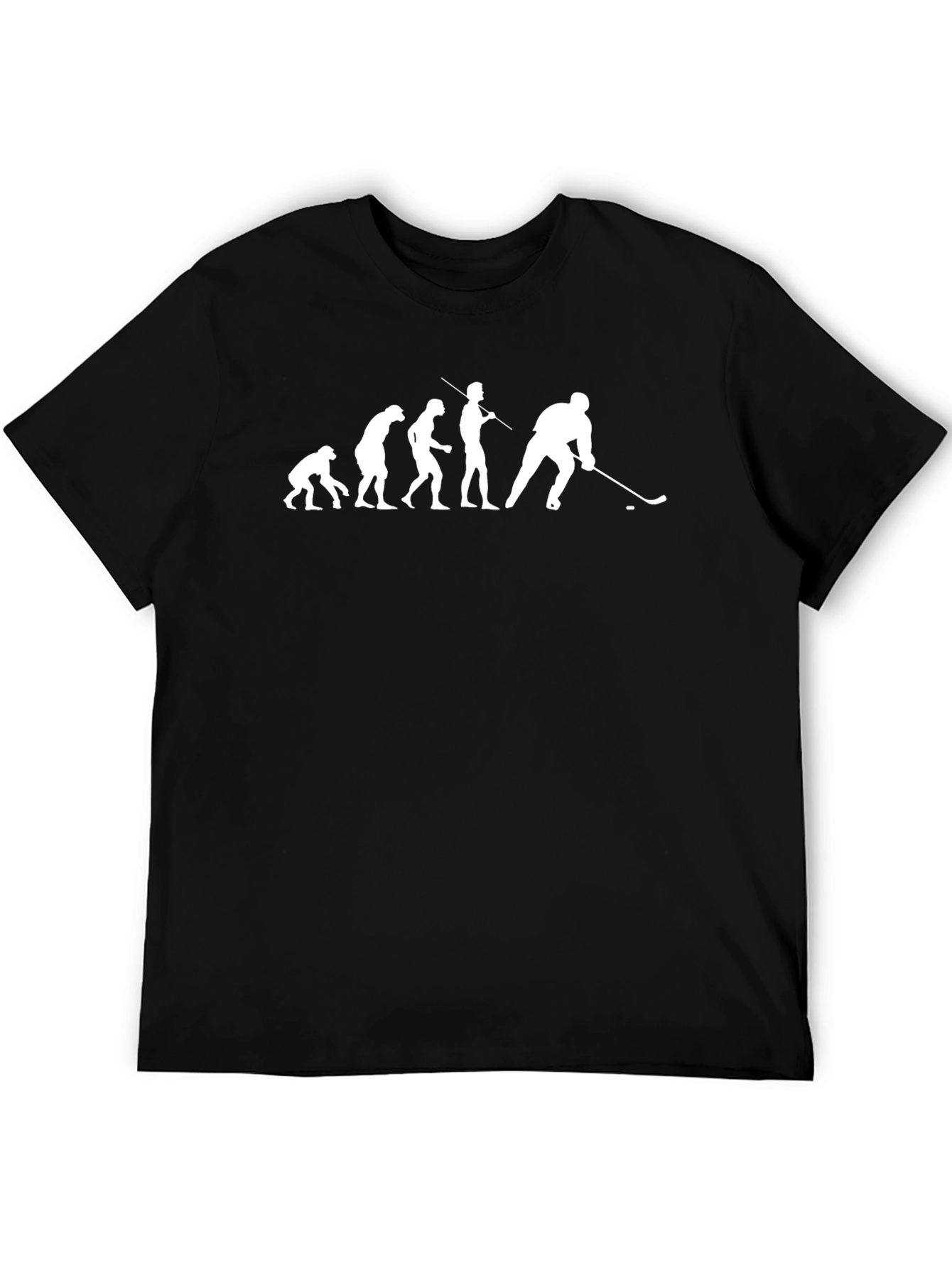 Black Evolution of Hockey T-Shirt - Funny Sports Tee view 5