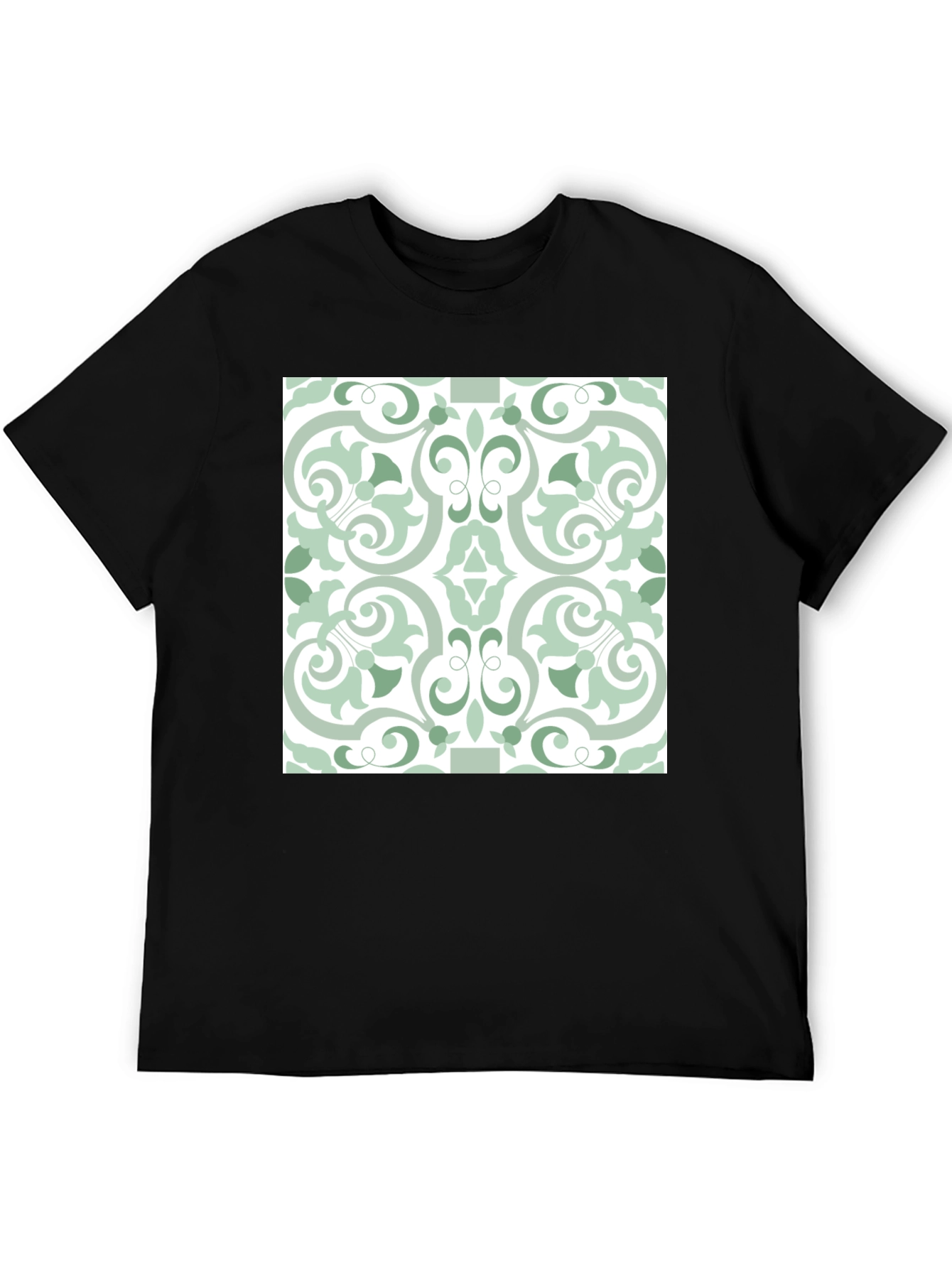 Patterned Black T-Shirt - 5