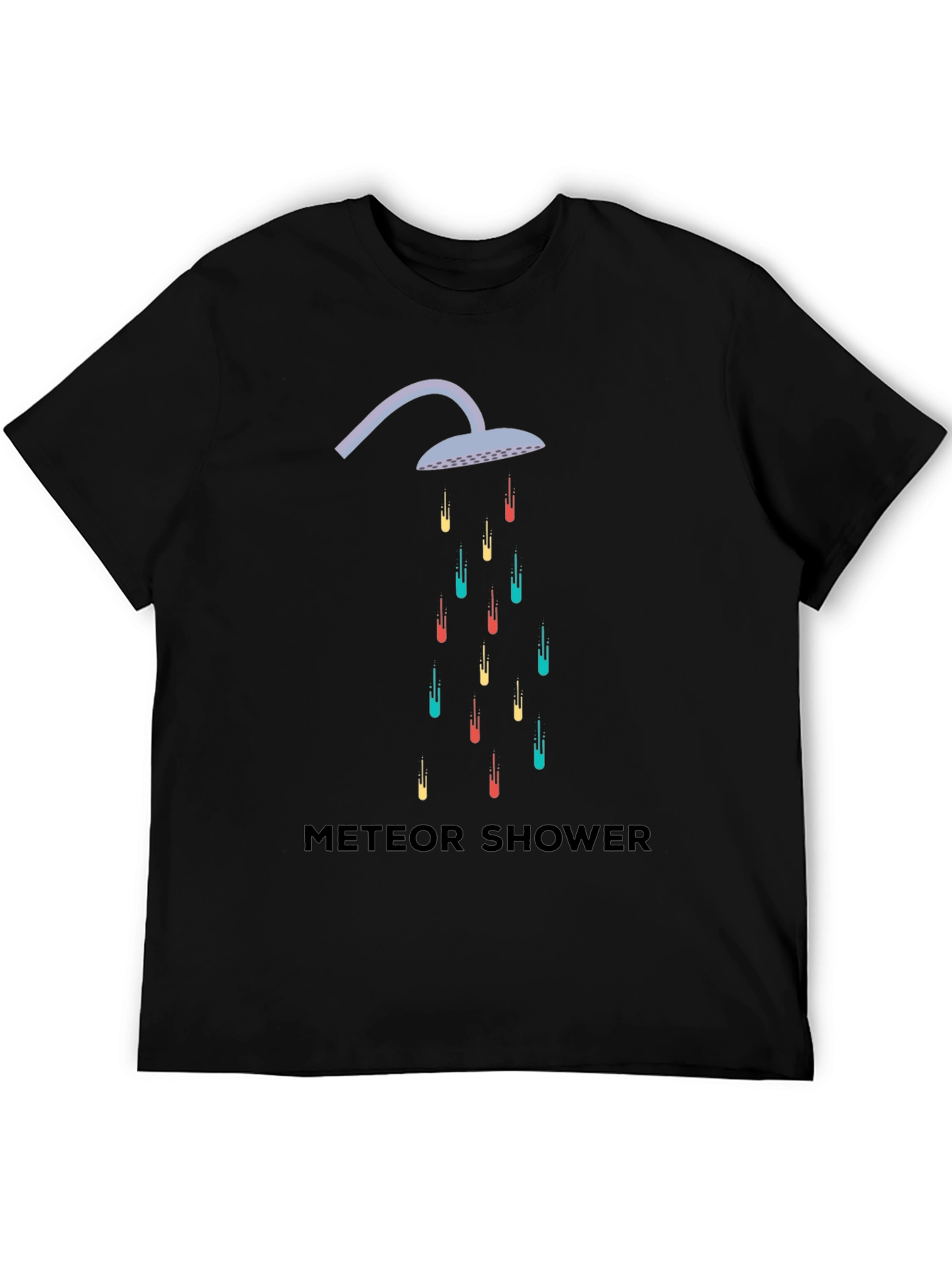 Black Meteor Shower Graphic Tee view 5