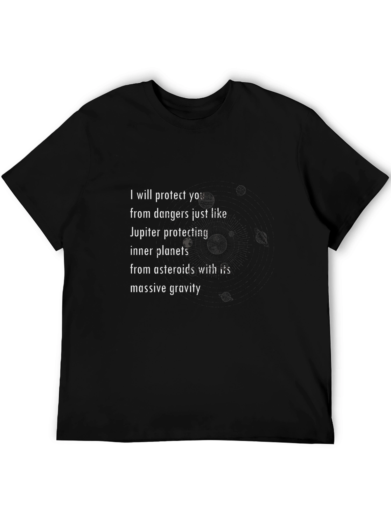 Black I Will Protect You Jupiter Protects T-Shirt view 5